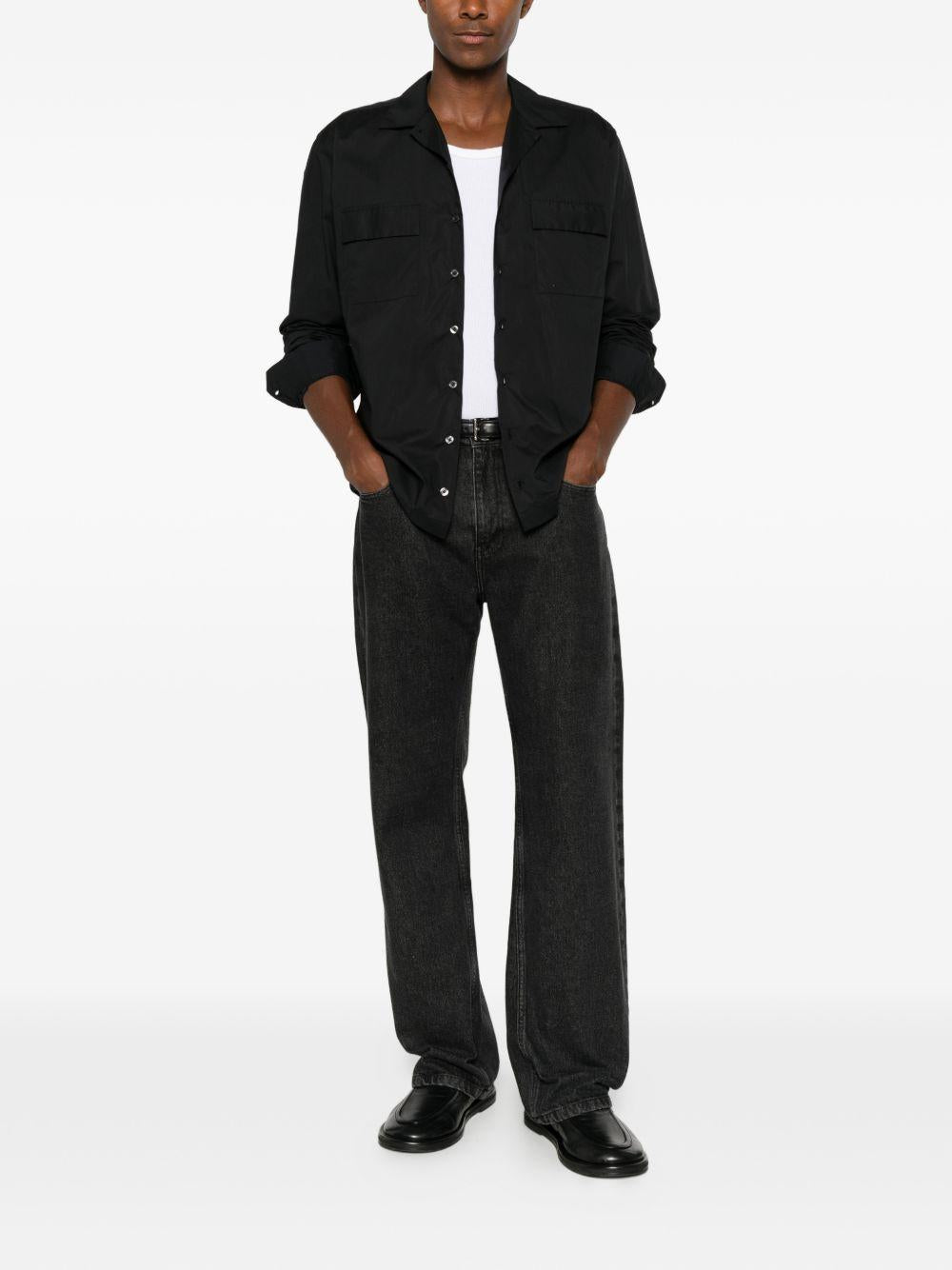 002 Camicia Nera Cotone BS424ST8343 002 BRIAN DALES