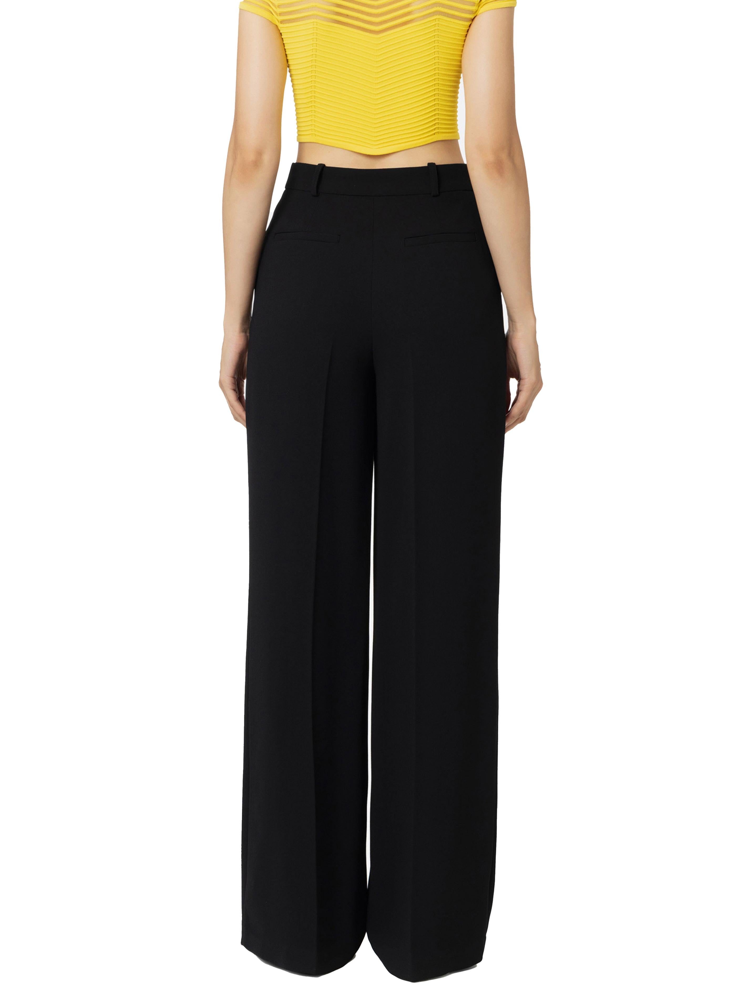 Pantalone dritto nero con bottone placca PA02746E2 110 ELISABETTA FRANCHI