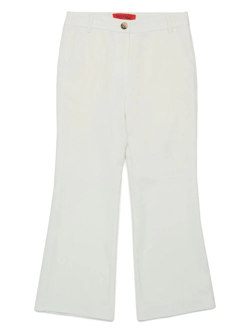 Pantalone a zampa bianco basic - Preludio Moda