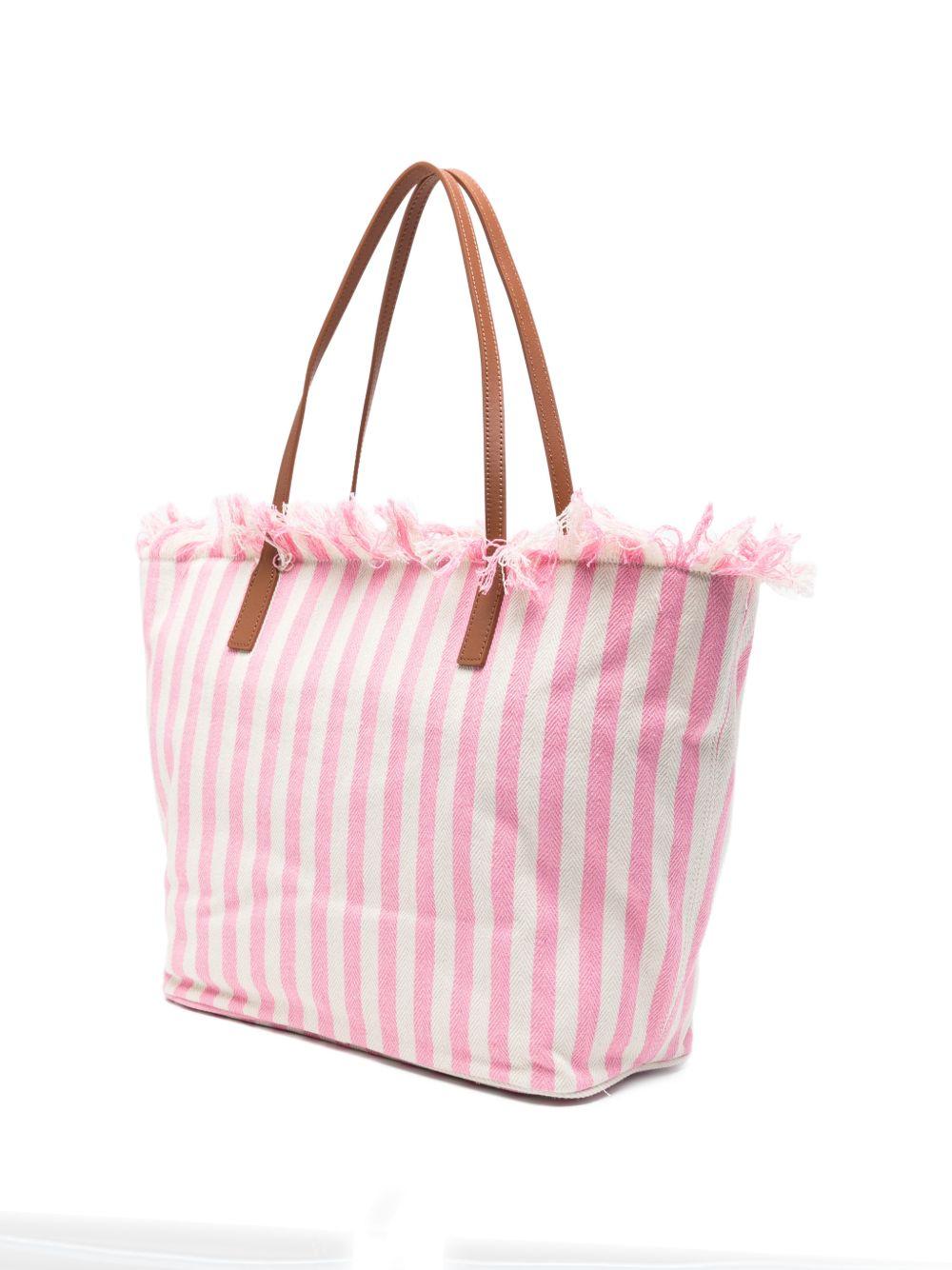 Borsa tote in denim con bordi sfrangiati CBMF001 01764L MC2 SAINT BARTH