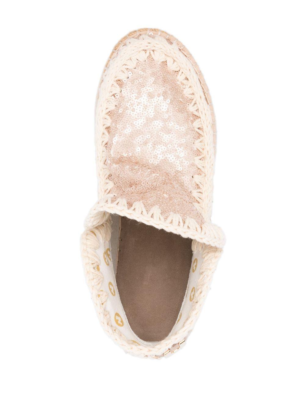 Eskimo jute eva outsole sequins microsequins natural