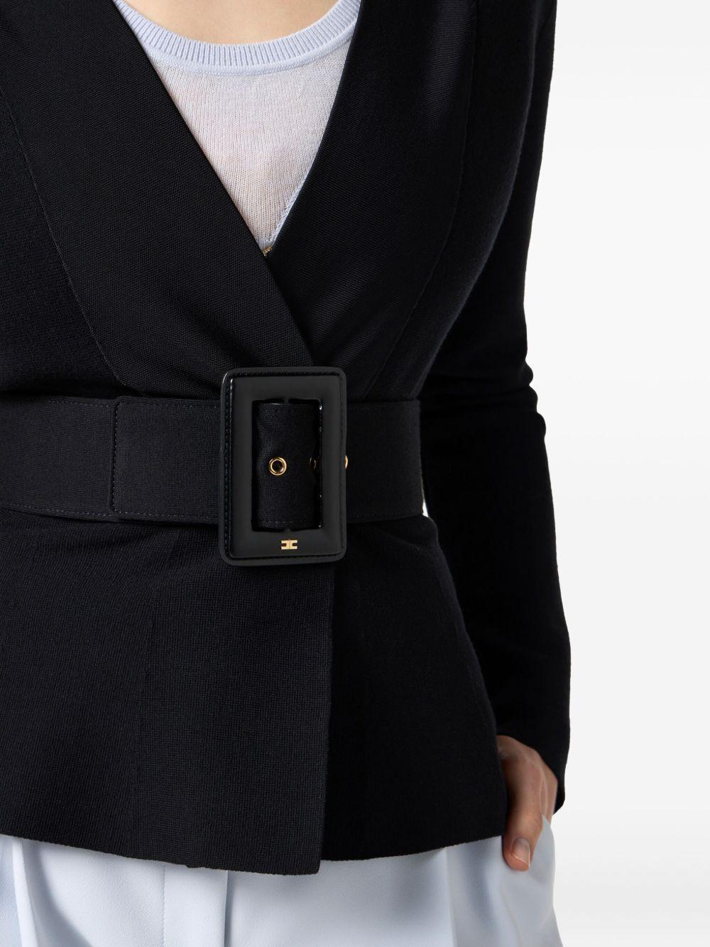 Blazer con Scollo a V e Cintura con Fibbia - Preludio Moda