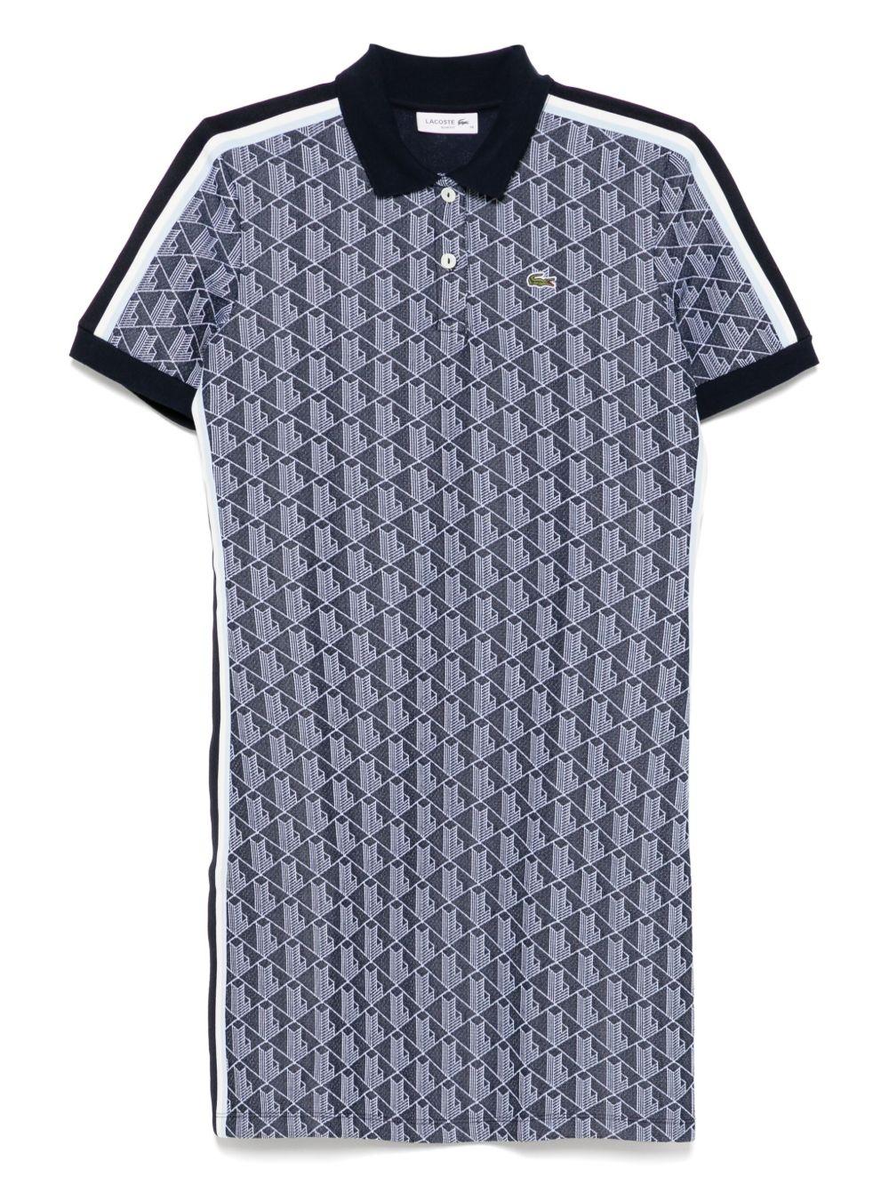Abito blu logo monogram all-over EF2655 525 LACOSTE