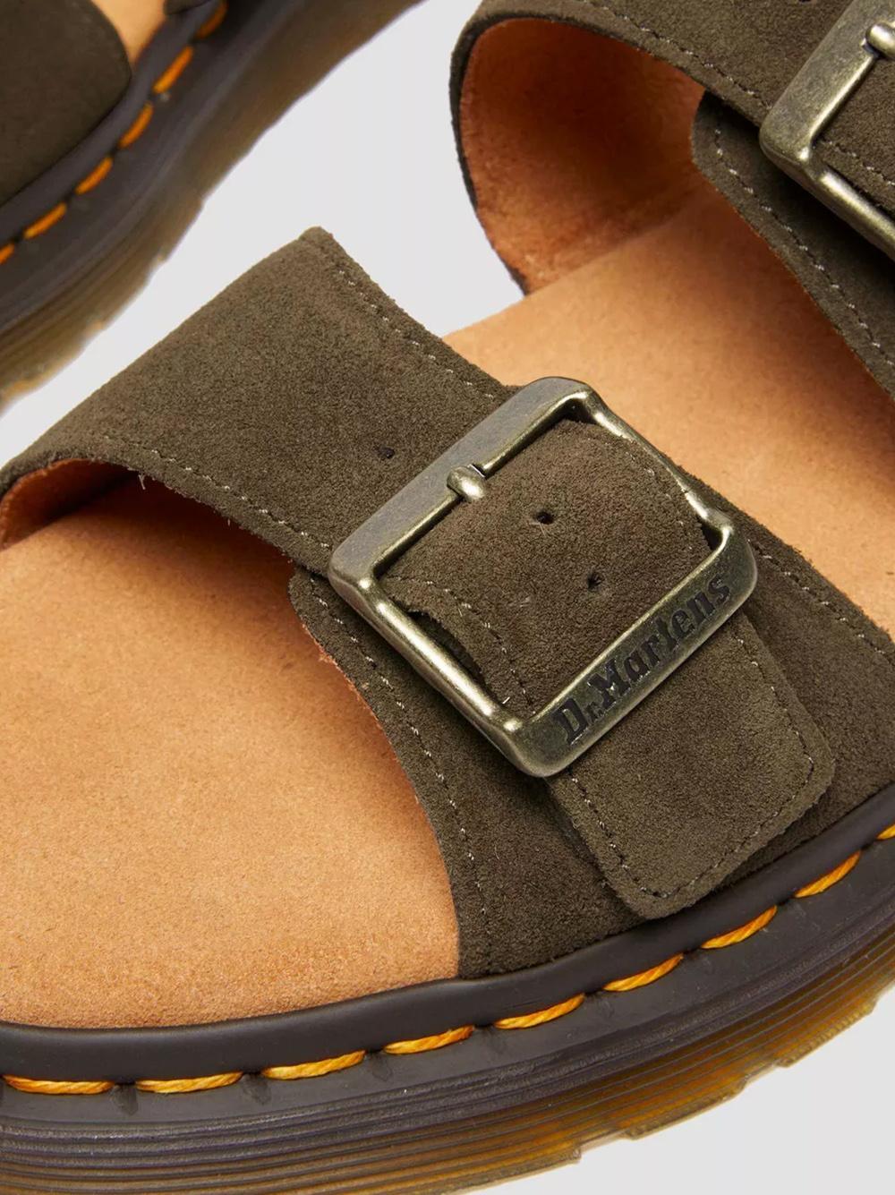 Sandalo joseph doppia fascia verde oliva - Preludio Moda