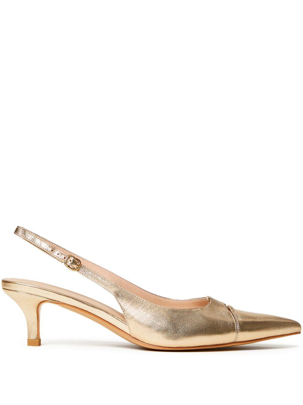 Slingback con tacco medio dorato 261TCP034 10363 TWINSET