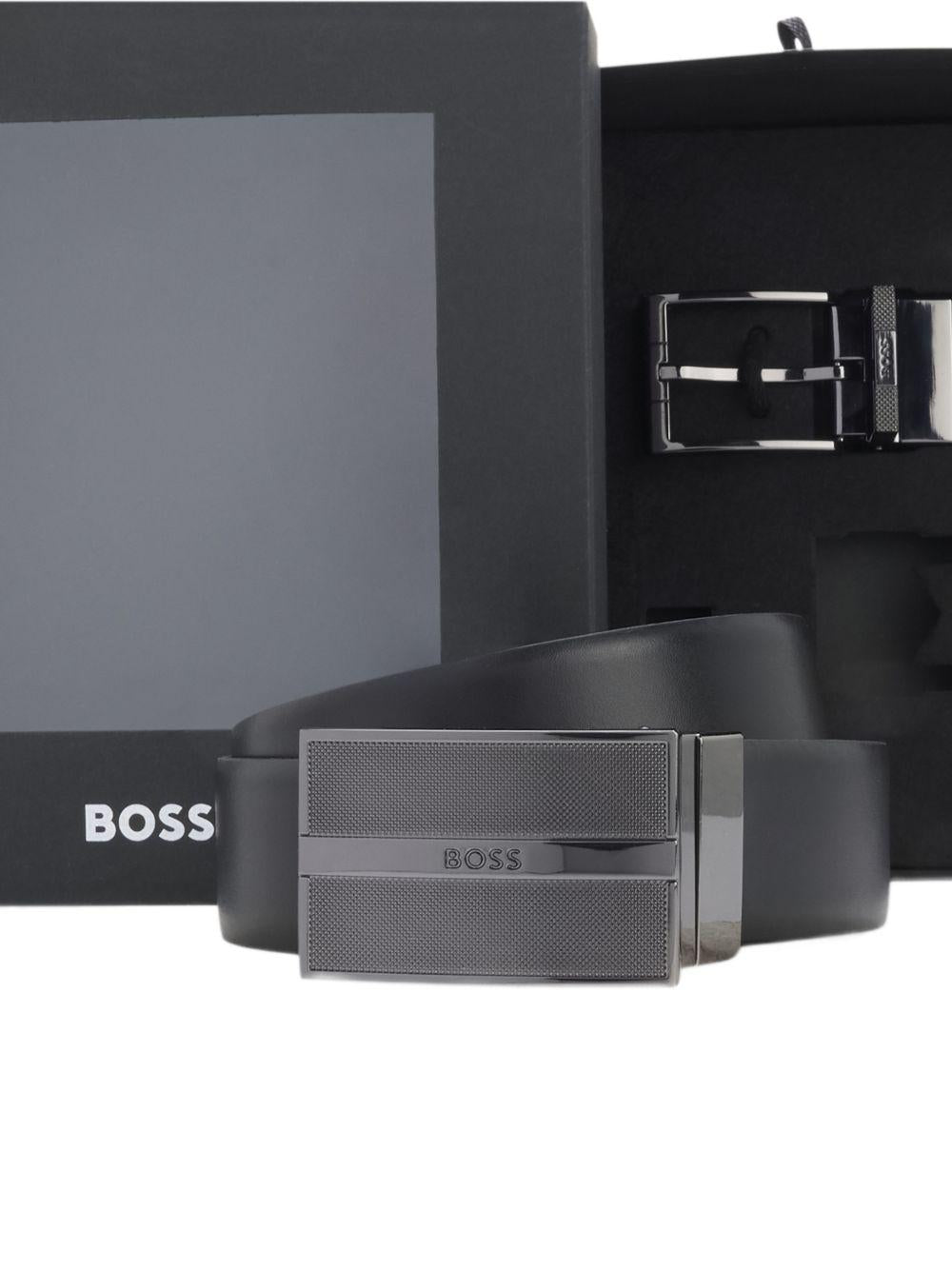 Cintura con fibbia texturizzata 50563955 004 BOSS