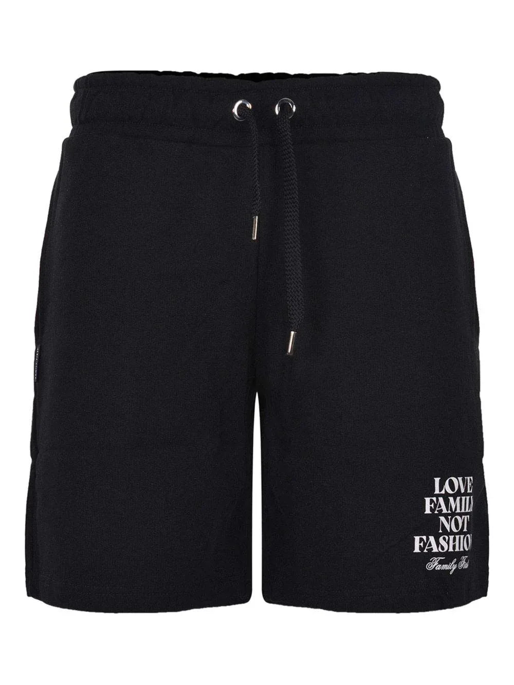 Bermuda nero slogan frontale - Preludio Moda