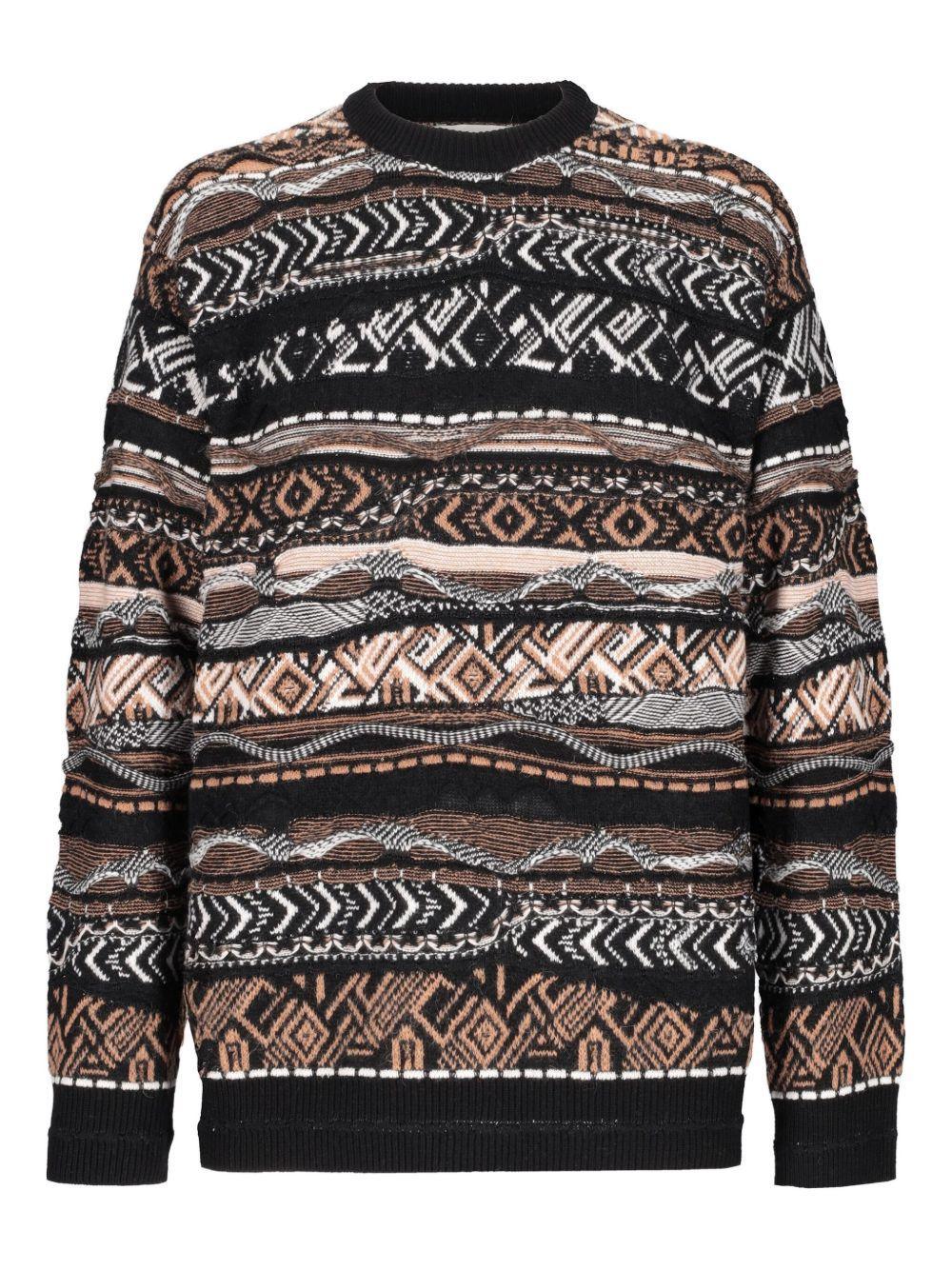 Maglione Girocollo con Motivo Fair Isle - Preludio Moda