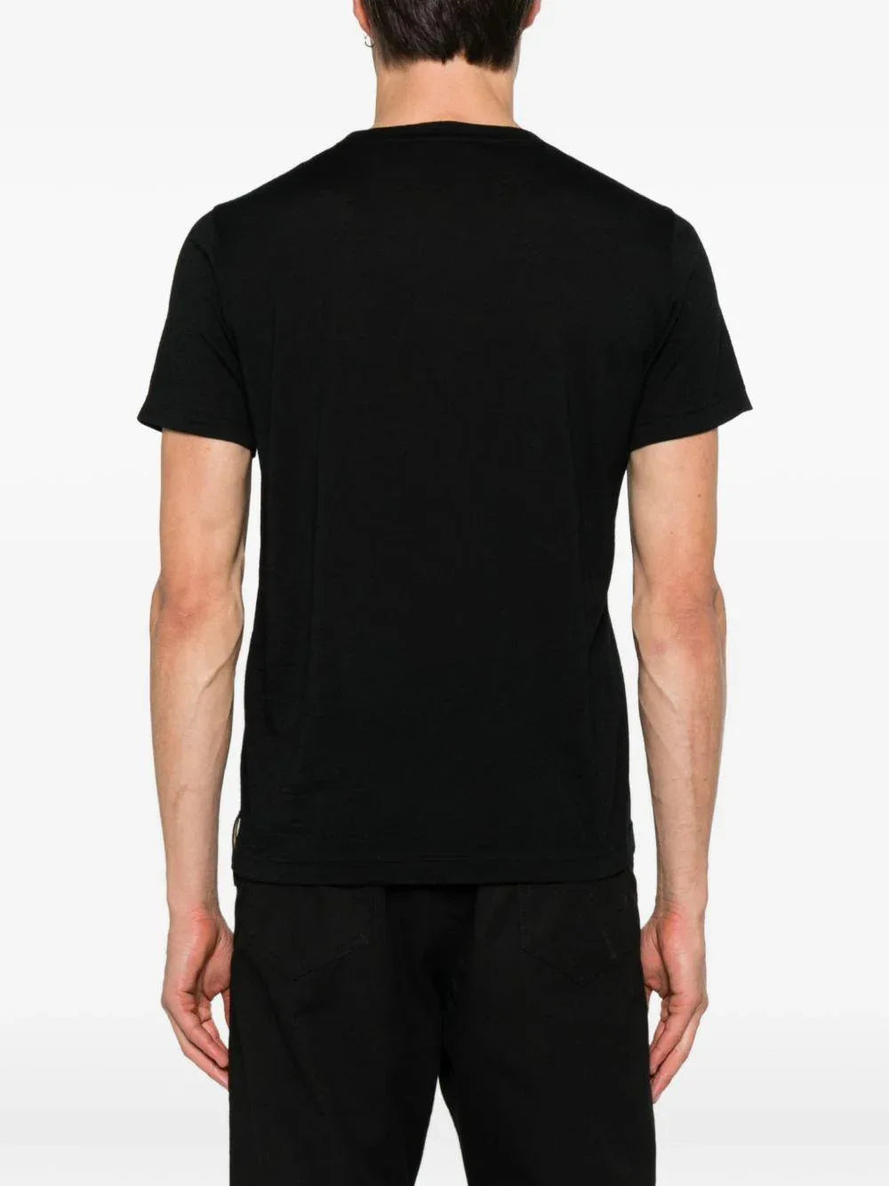 T-shirt girocollo nera maniche corte - Preludio Moda