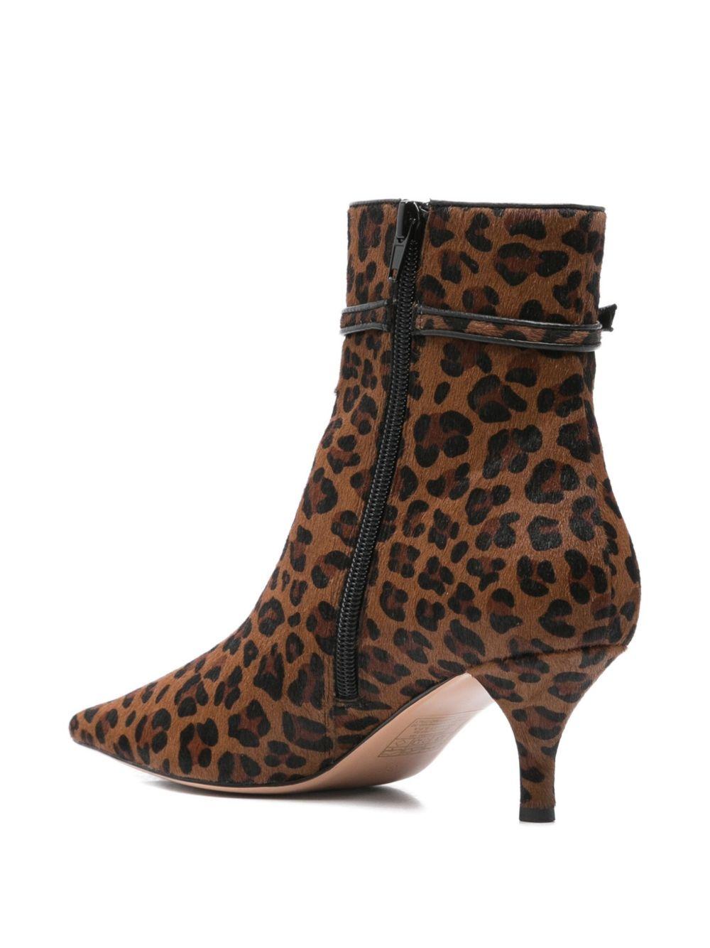 Stivaletti Marrone con Stampa Leopardata 252TCP222 12618 TWINSET