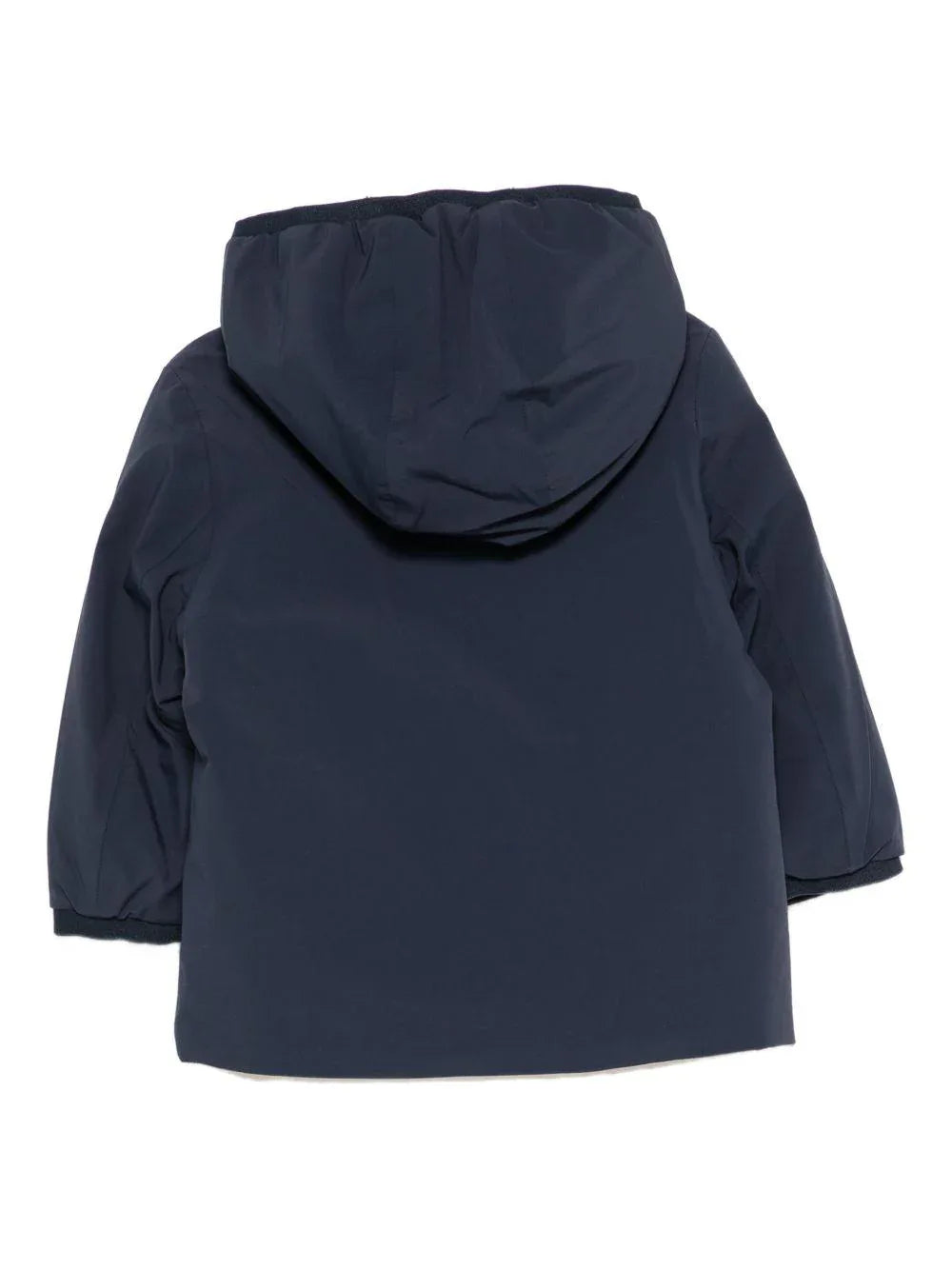 Piumino reversibile blu/verde con cappuccio - Preludio Moda