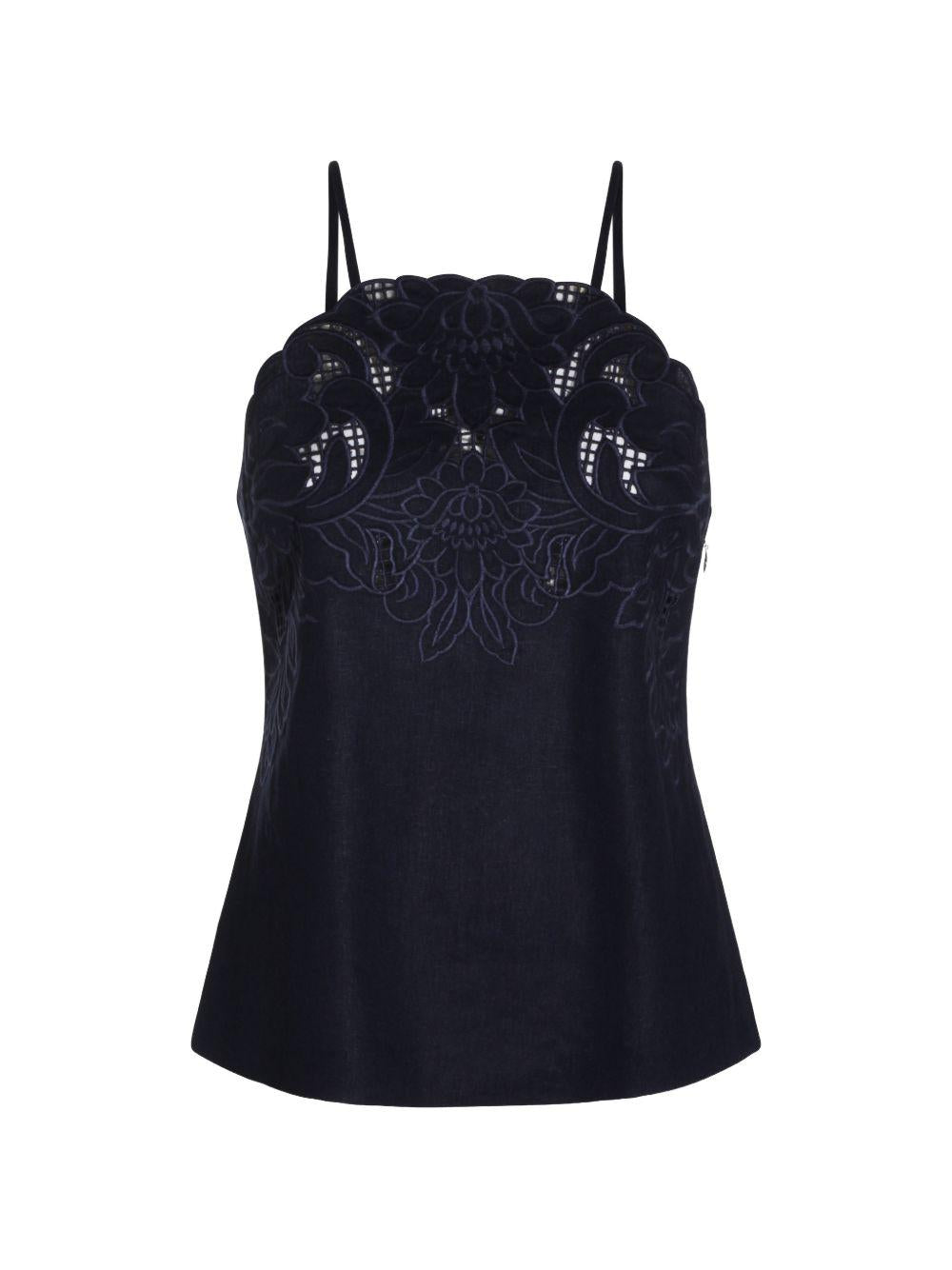 Top con pizzo e ricami floreali 261TP2311 13172 TWINSET