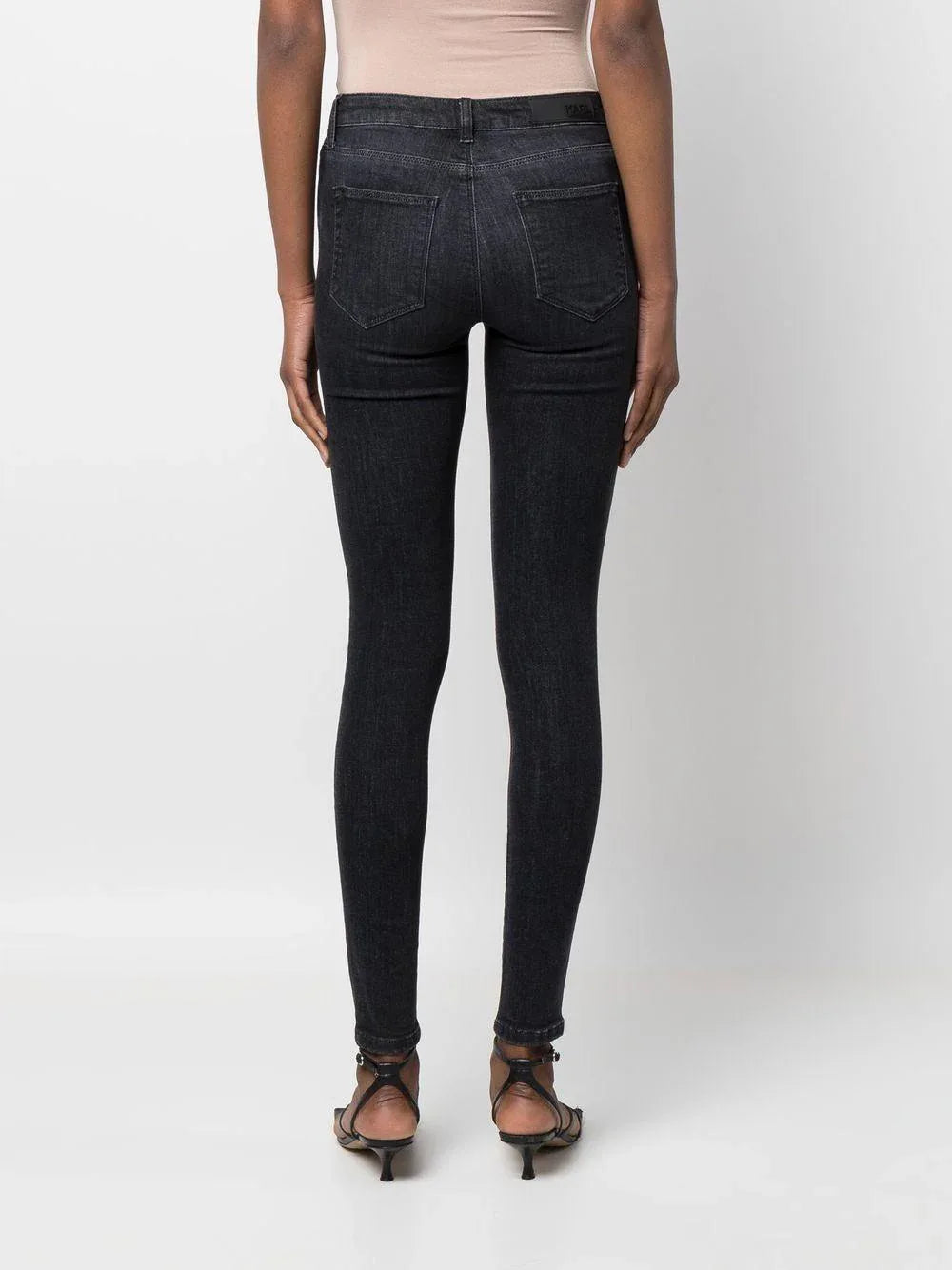 Pantalone Nero Slim a Vita Media - Preludio Moda