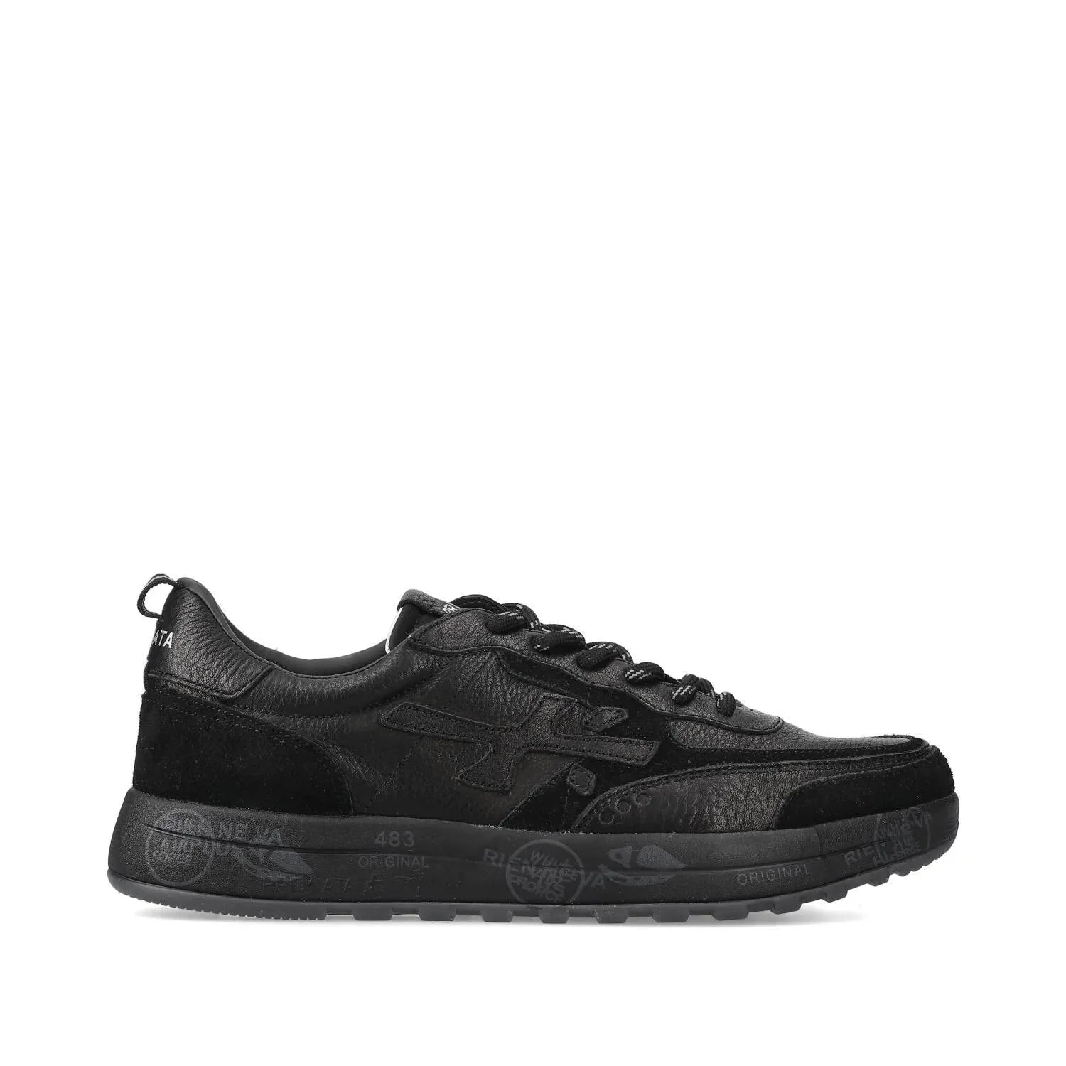 Sneakers Nous in Pelle Nera - Preludio Moda