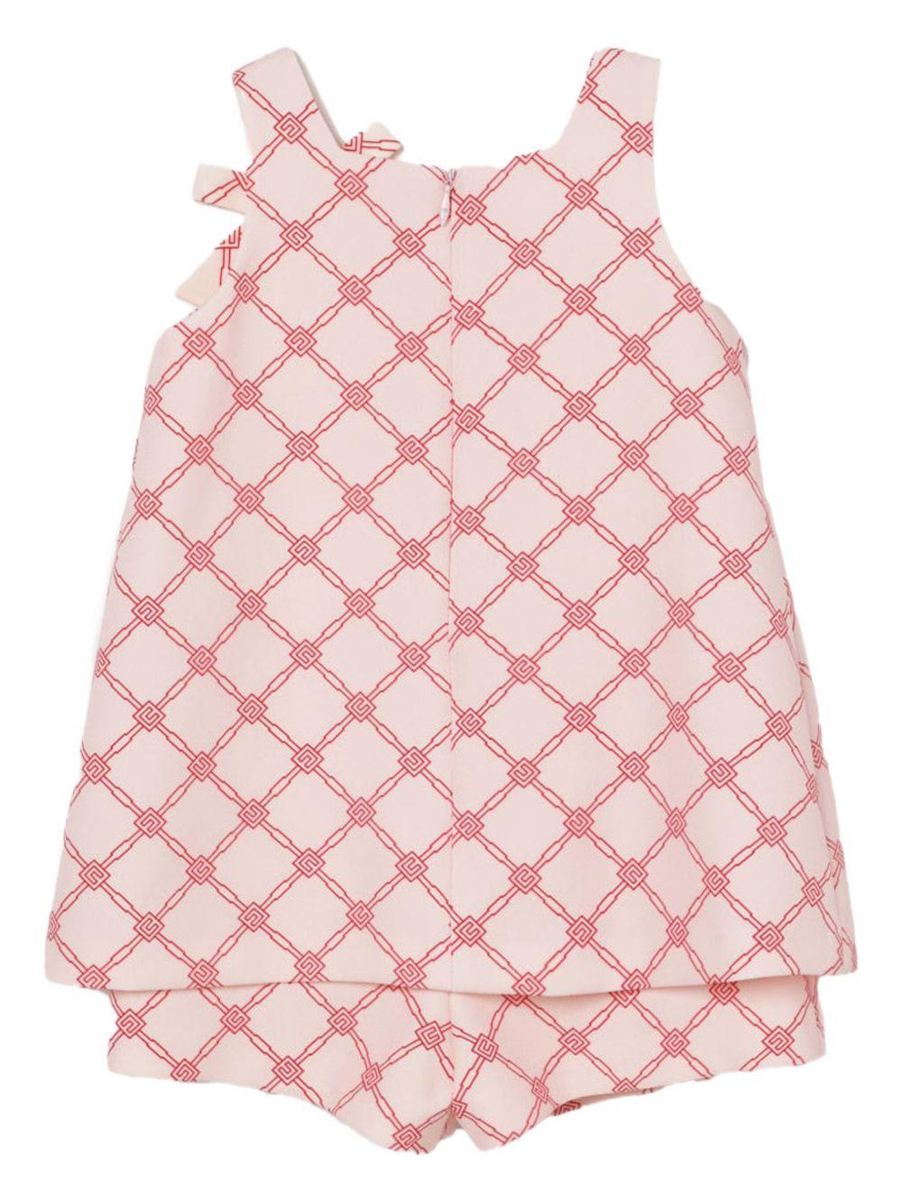 Tutina logata rosa/rosso neonata