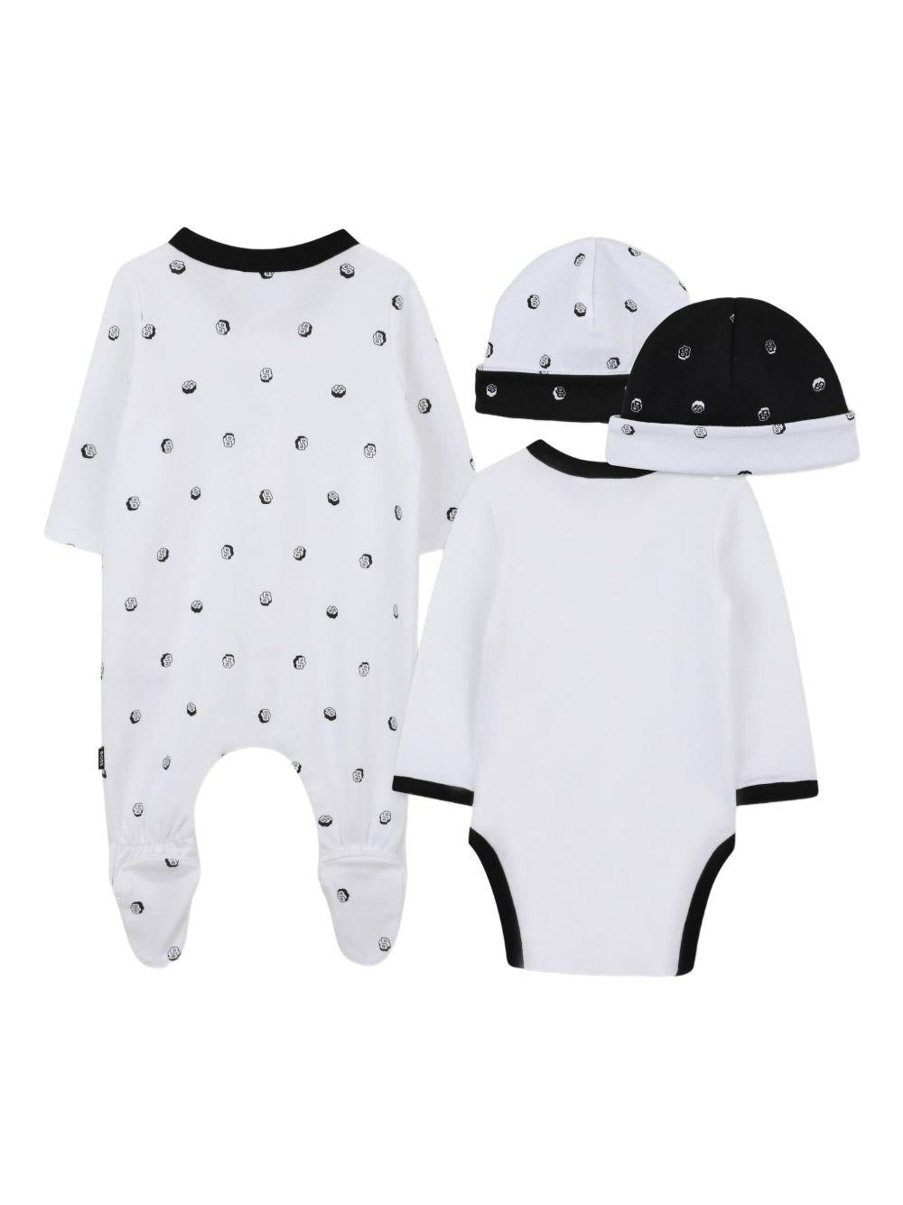 Tutina a Pois BOSS Kidswear con Cappelli Set 4 Pezzi J52492 10P BOSS KIDS