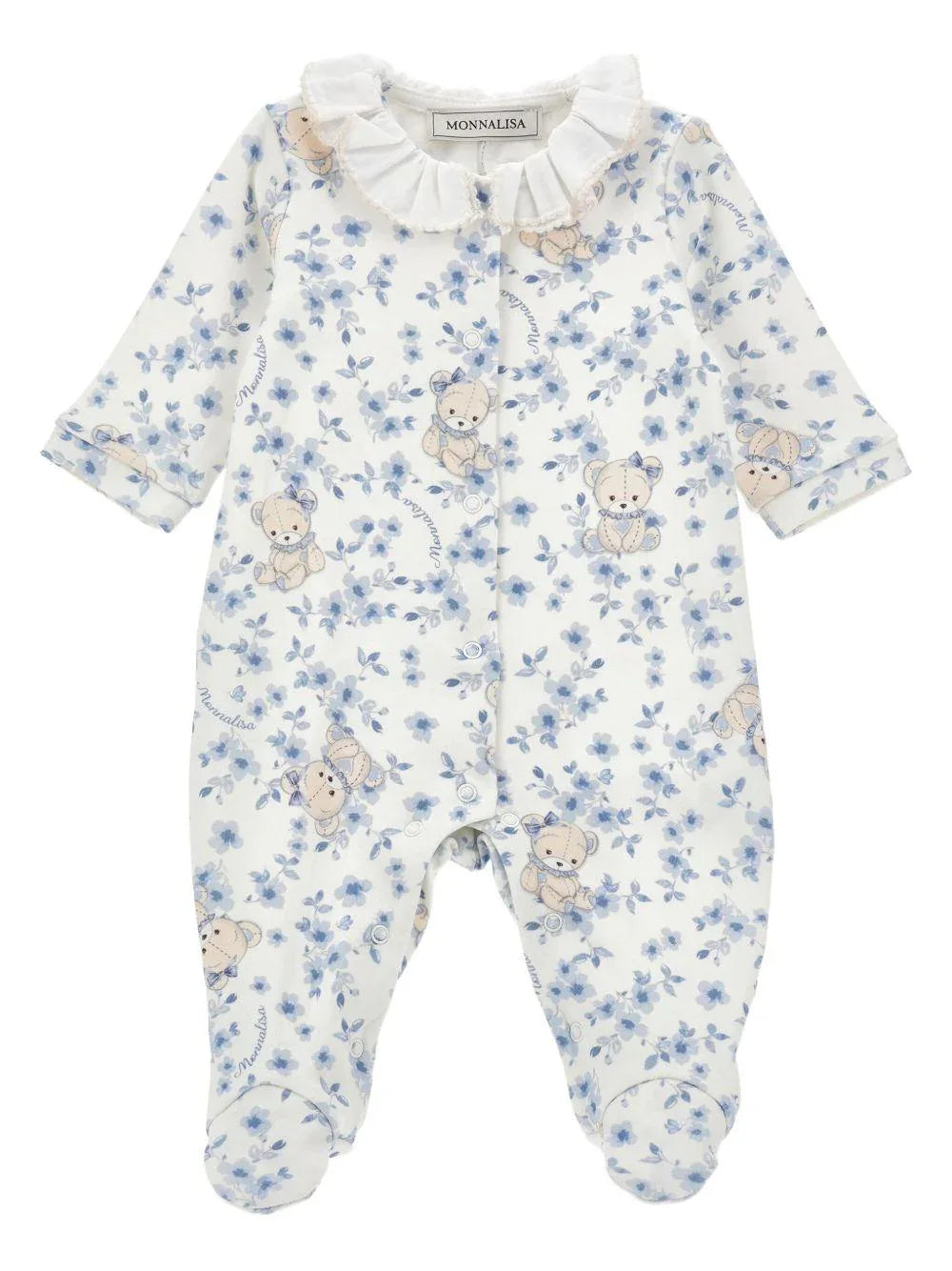 Tuttina bianca in cotone con stampa floreale - Preludio Moda