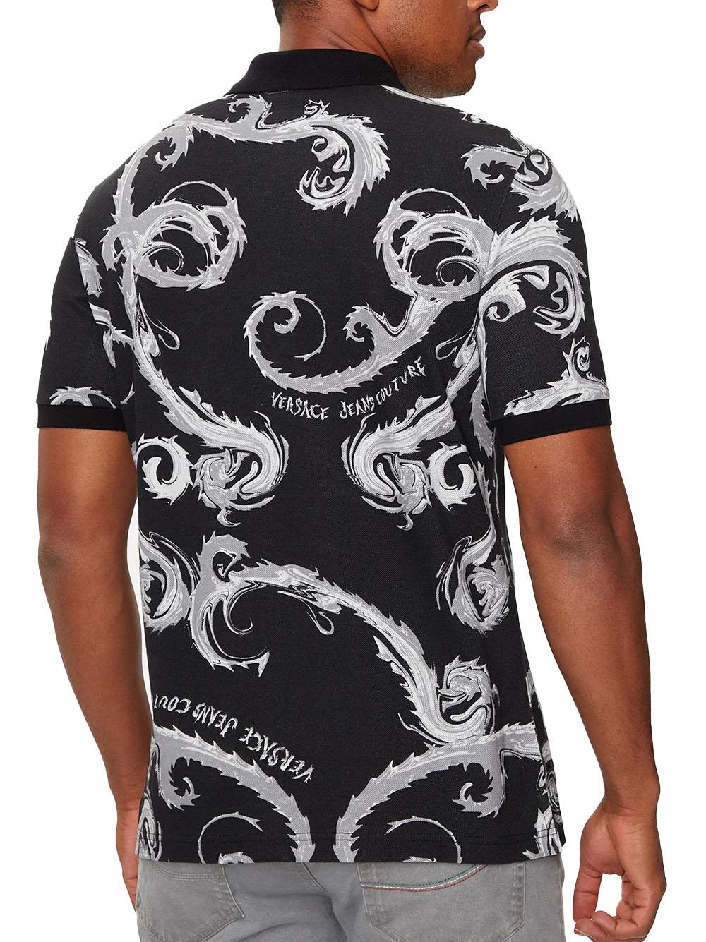 Polo fantasia barocca 77GAG6S0JS390 KJ2 VERSACE JEANS
