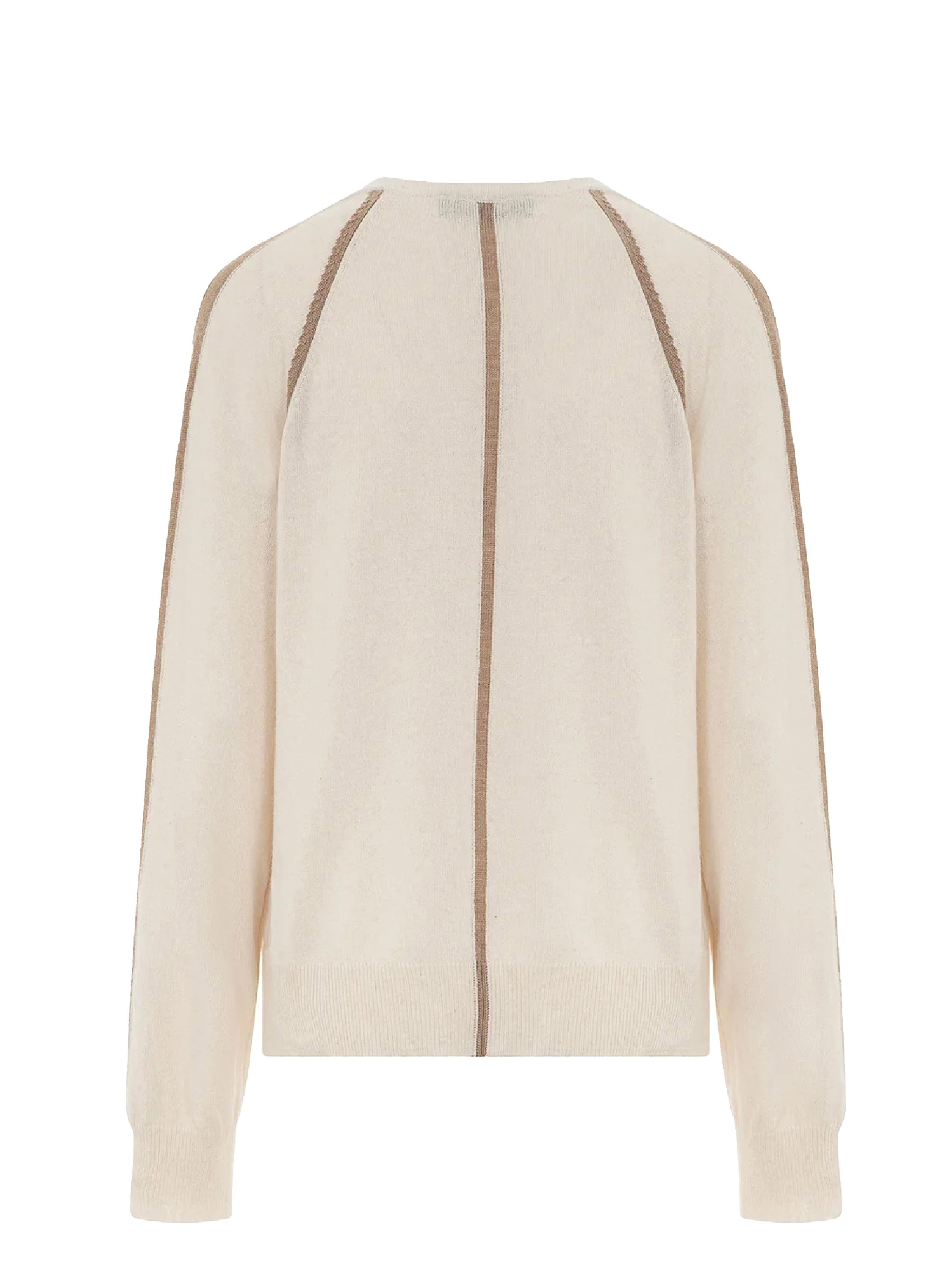 Maglia panna con bande MGKD03003 V3 AKEP