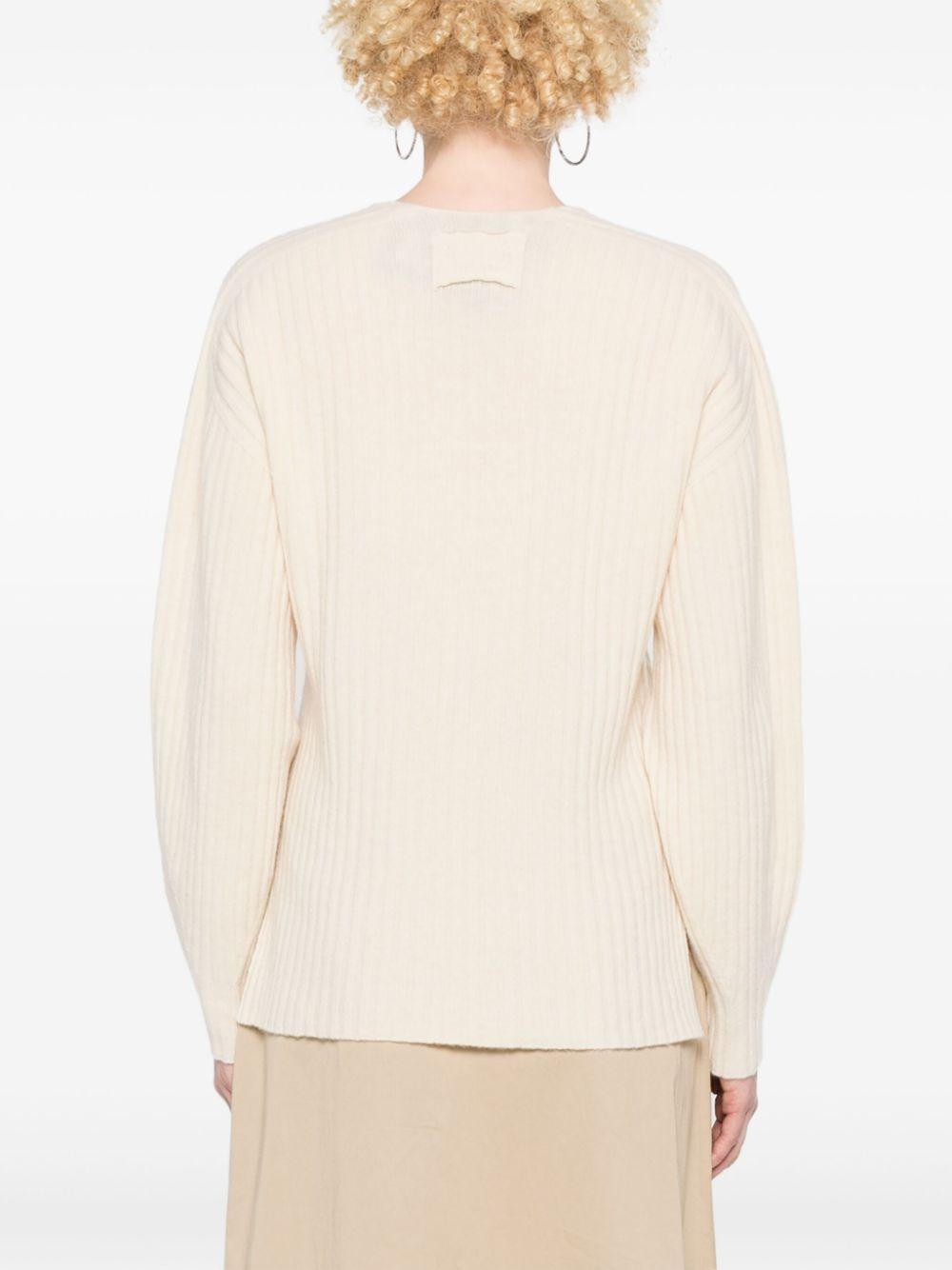 Maglione neve lavorazione a coste