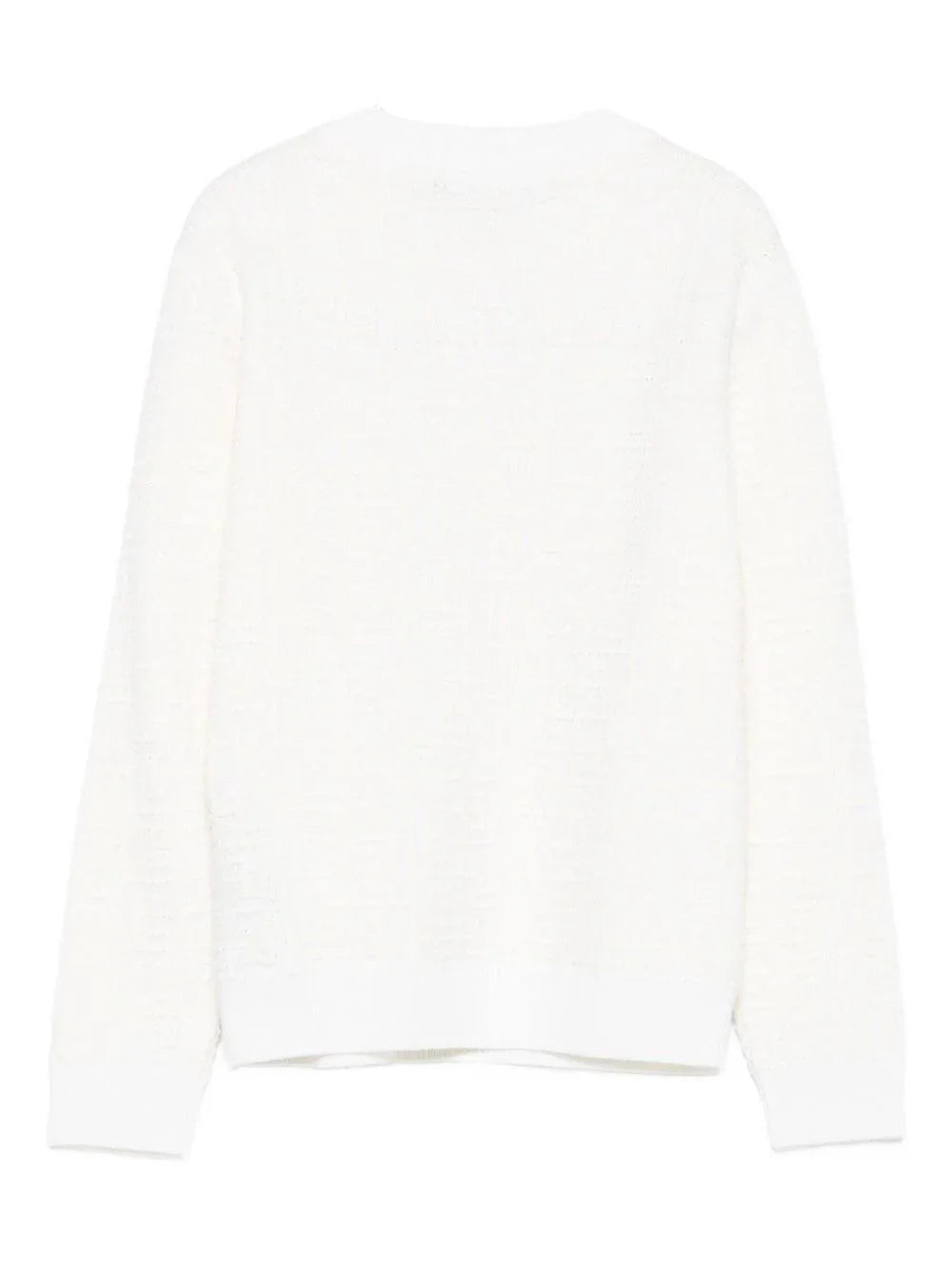 Maglione Bianco a Trama in Rilievo - Preludio Moda