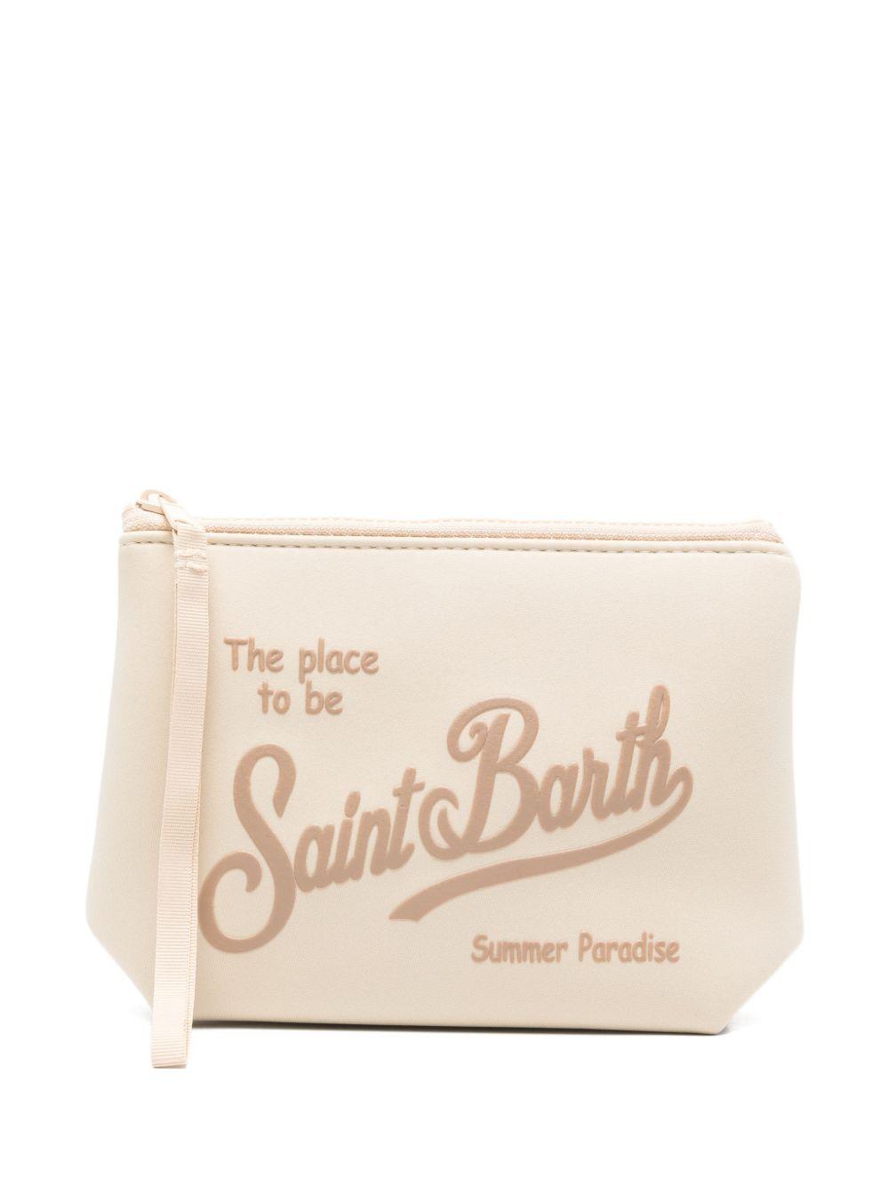 Pochette con zip e stampa lettering ALIN001 08507L MC2 SAINT BARTH