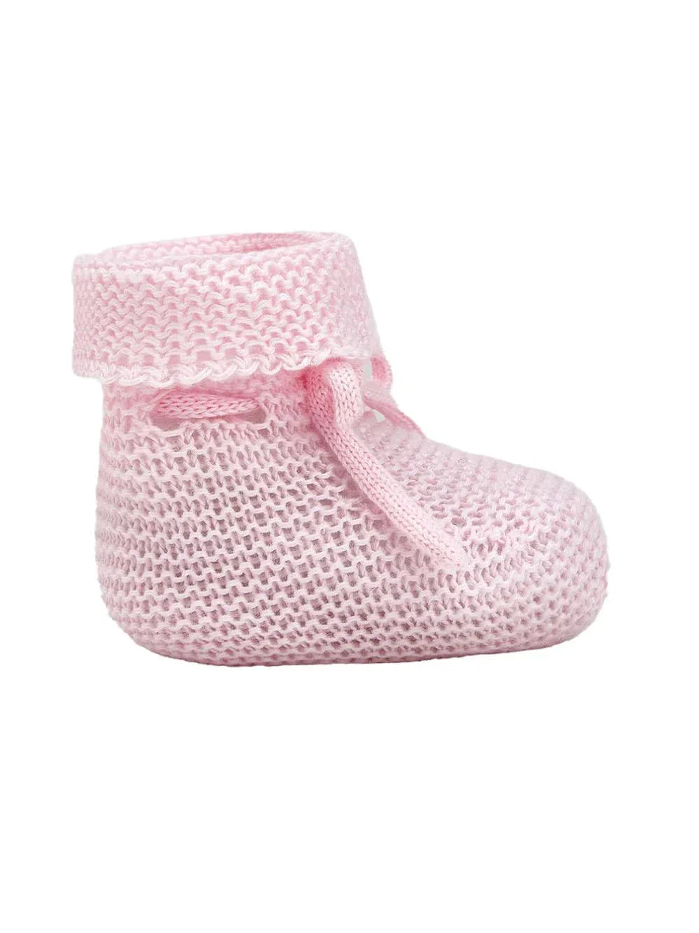 Scarpina rosa in maglia con fiocco regolabile - Preludio Moda