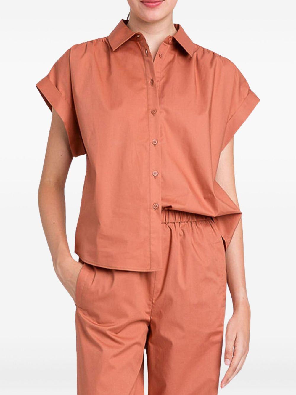Camicia terracotta in tinta unita