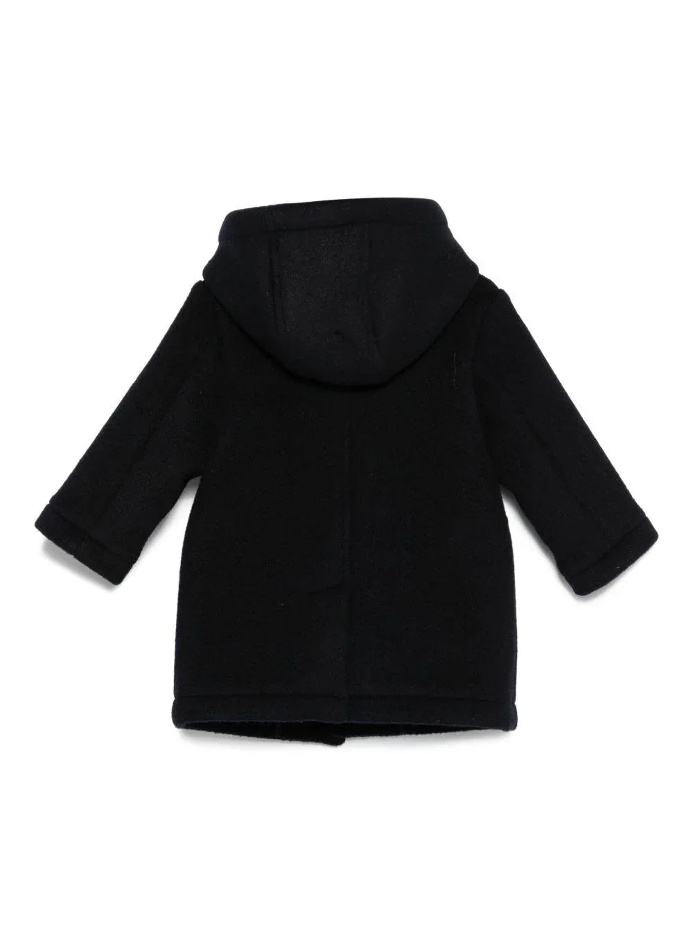 Cappotto nero con cappuccio classico - Preludio Moda