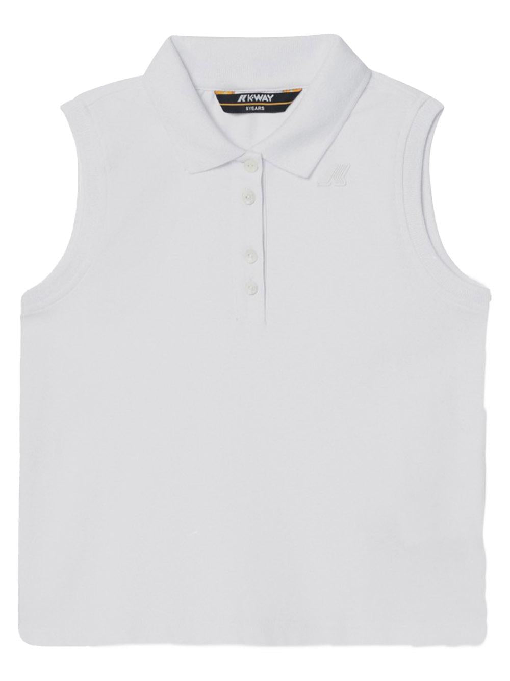 Polo bianca giro maniche K61414W 001 K-WAY KIDS