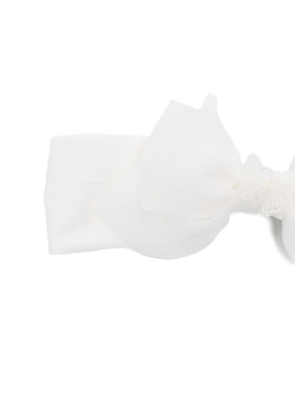 Cerchietto in cotone avorio con fiocco 73G0047112 0001 MONNALISA KIDS