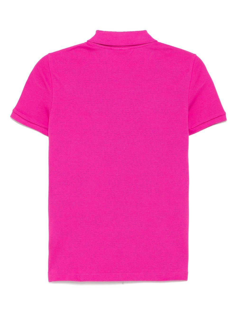 Polo fucsia logo tono su tono - Preludio Moda