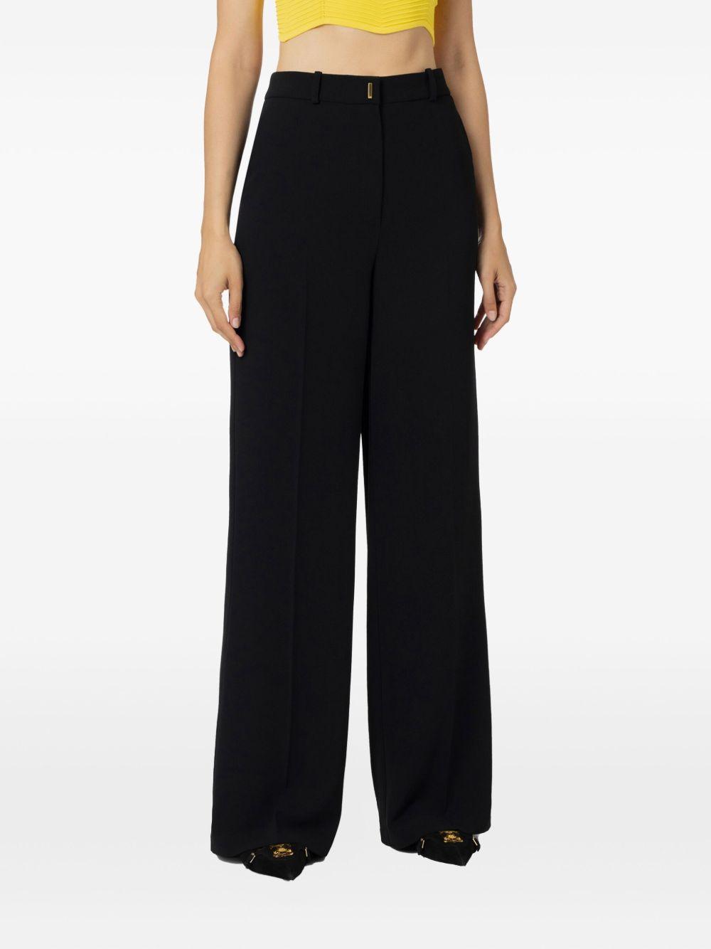 Pantalone dritto nero con bottone placca PA02746E2 110 ELISABETTA FRANCHI