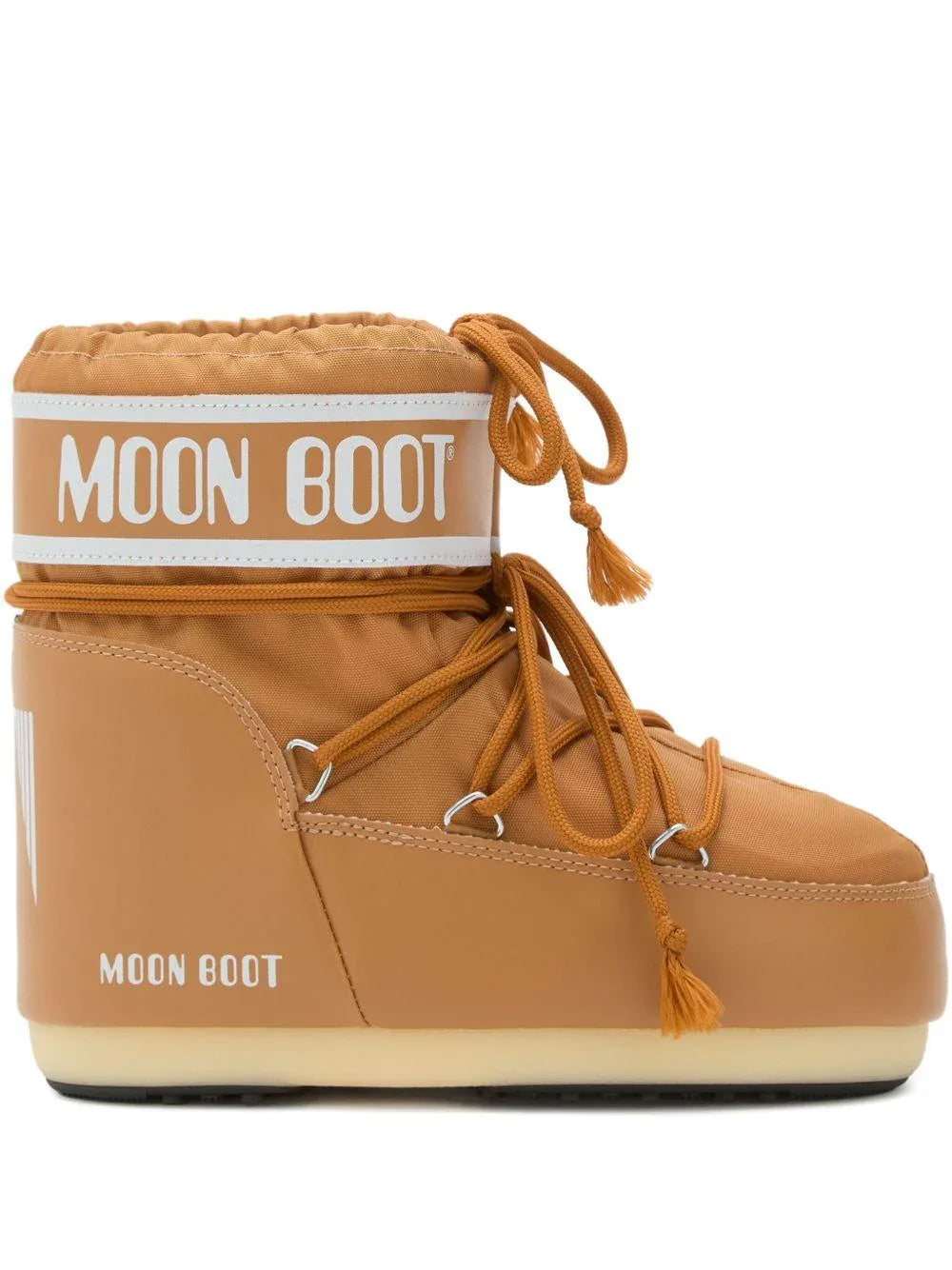 Moon Boot Kids Stivali Icon Low Brown con lacci e logo - Preludio Moda