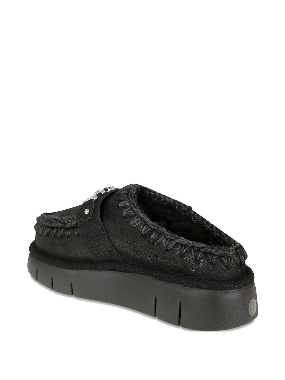 Mules con logo MUFW531001B CBKG MOU
