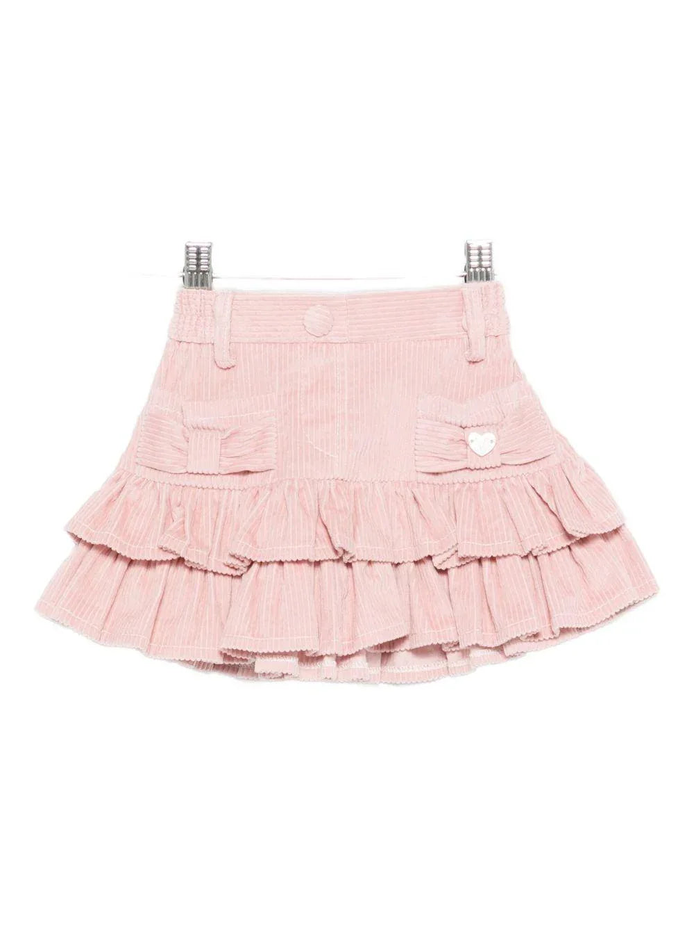 Gonna rosa a coste con tasche frontali - Preludio Moda