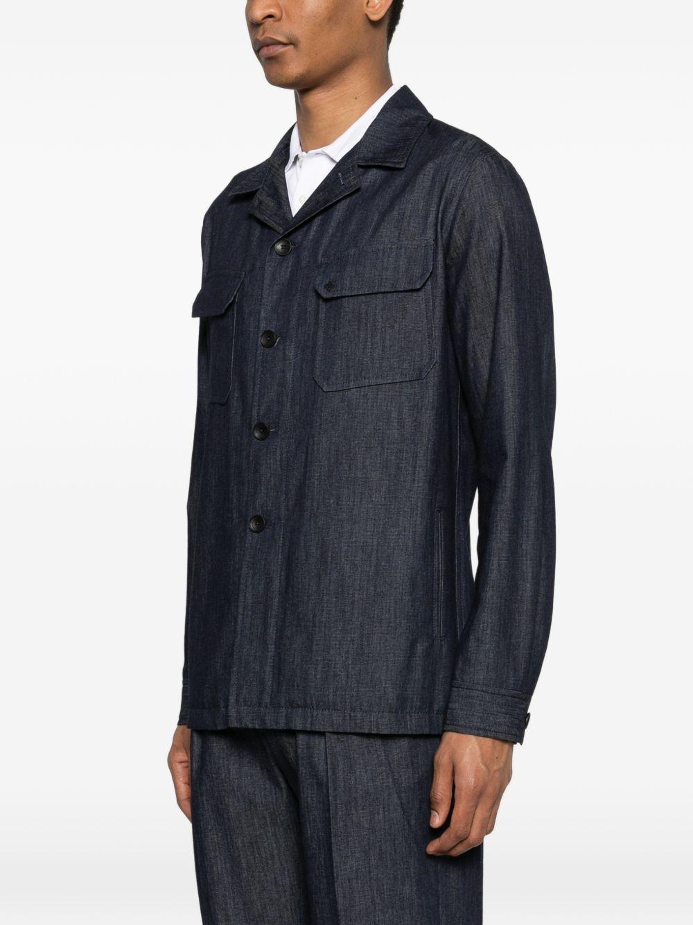 Giacca camicia in cotone con tasche a filetto GCALVIN260013 B3394 TAGLIATORE