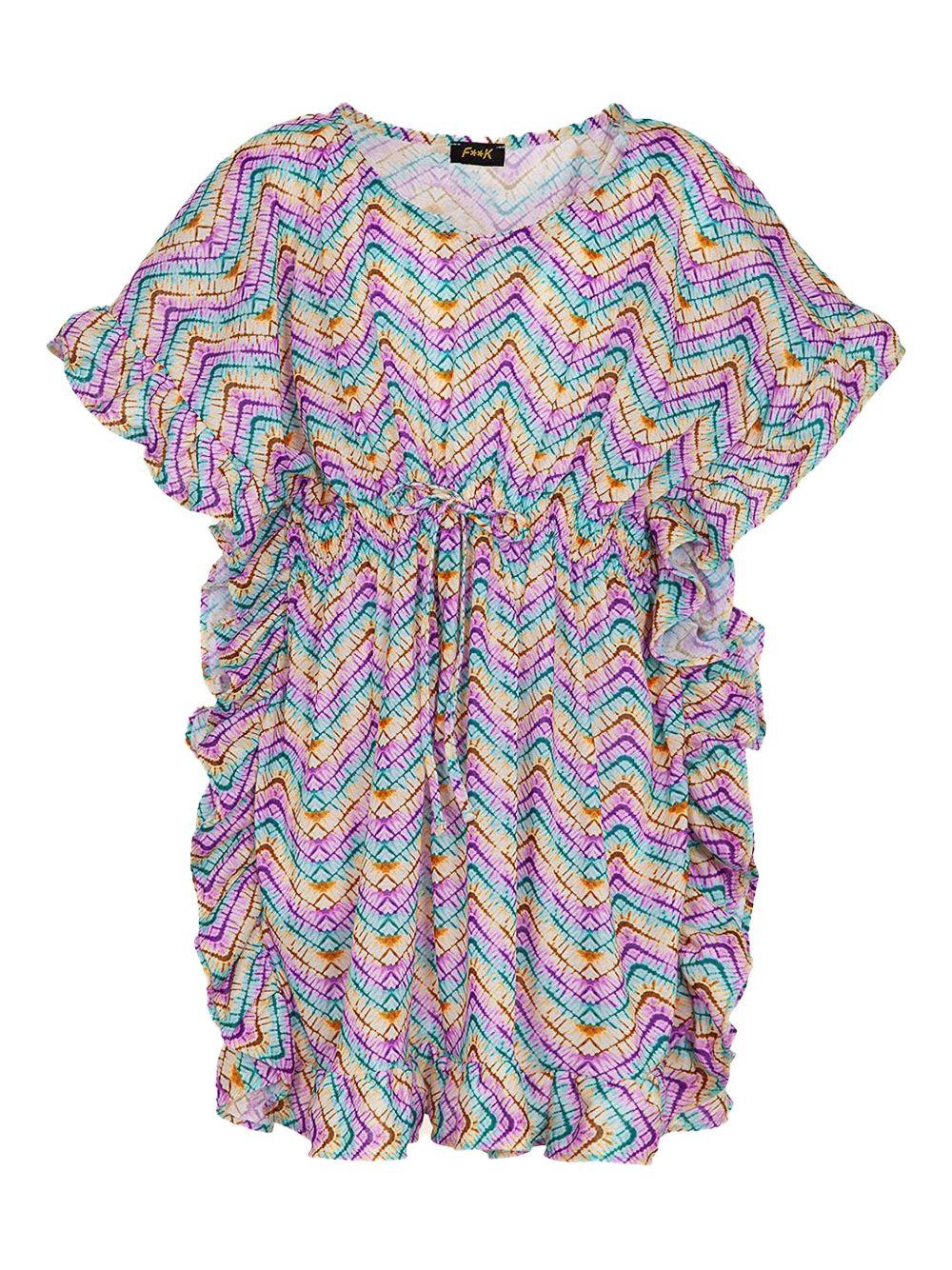 Copricostume con fantasia chevron multicolor FJ25G5G08DS X51 F**K KIDS