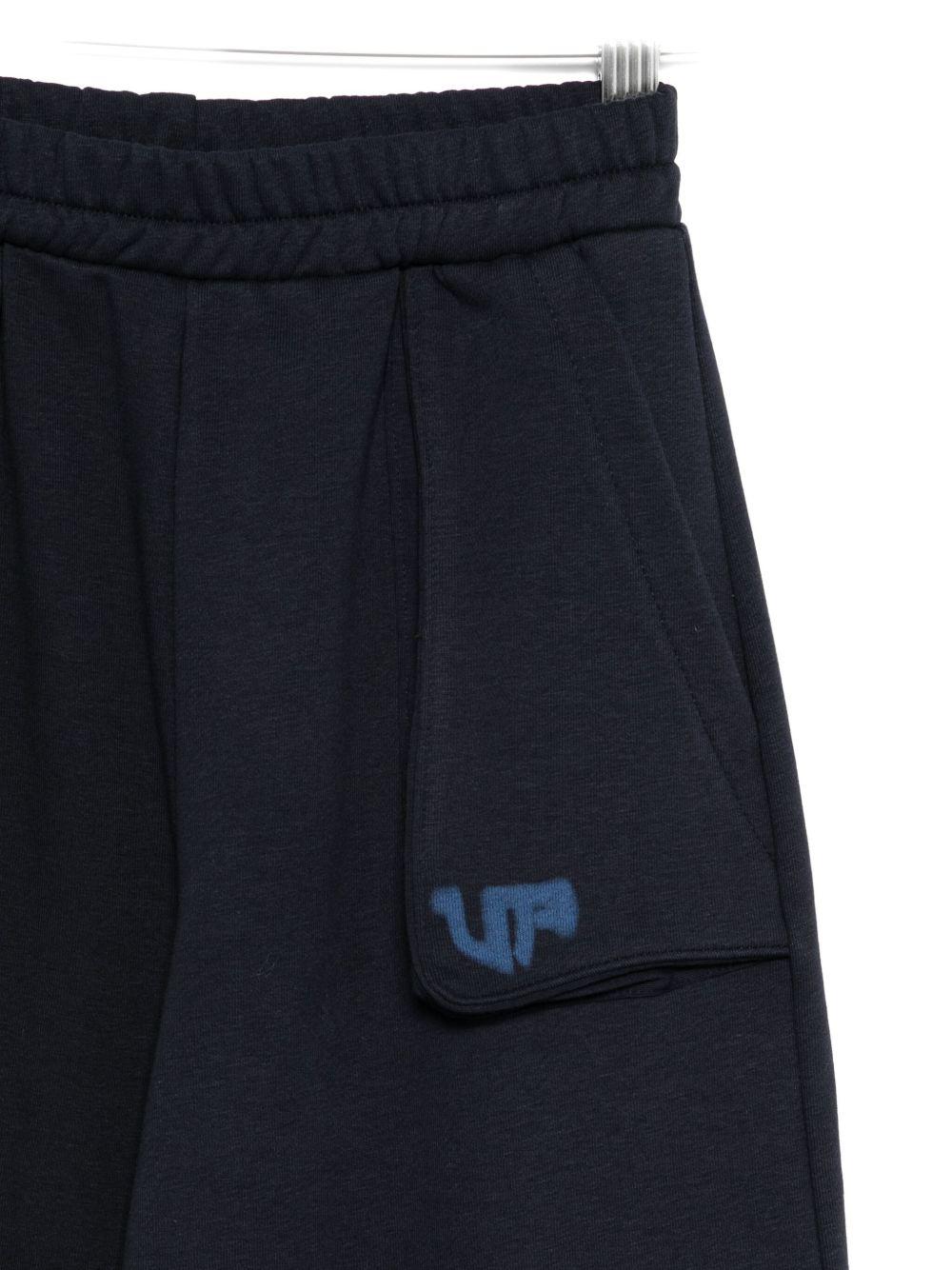 Pantaloni cargo blu eclisse con logo KFPA016CFF012 4059 PINKO UP