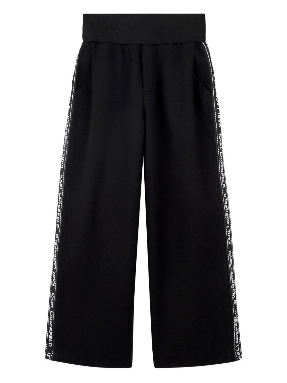 Pantaloni con Dettaglio a Righe e Vita Elasticizzata Z30597 09B KARL LAGERFELD KIDS