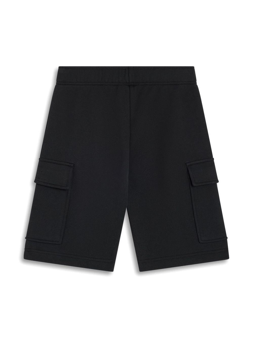 Bermuda cargo nero mini logo ricamo GJ7372 031 LACOSTE KIDS