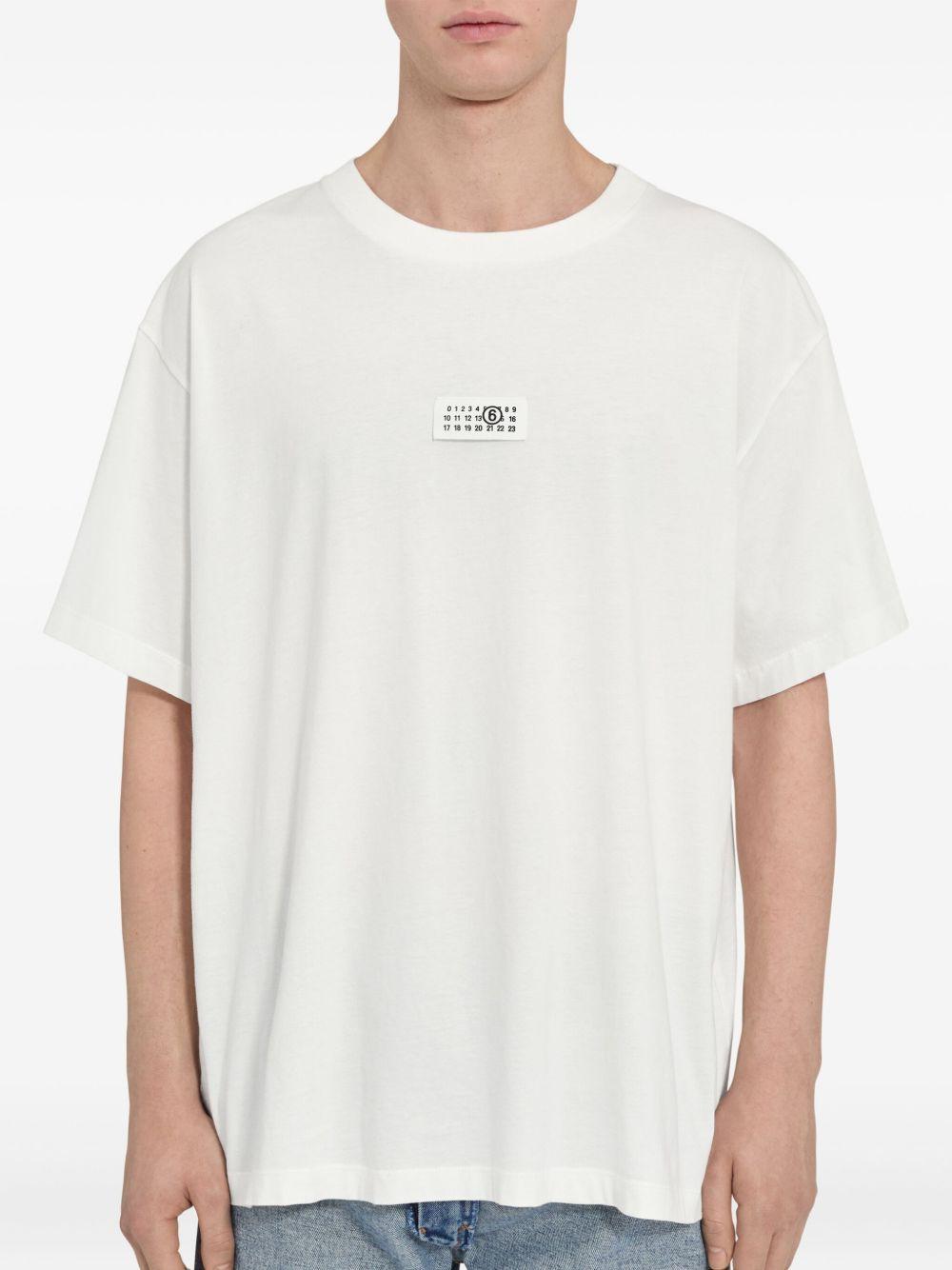 T-shirt in cotone girocollo SH0GC0032M20170 101 MM6 MAISON MARGIELA