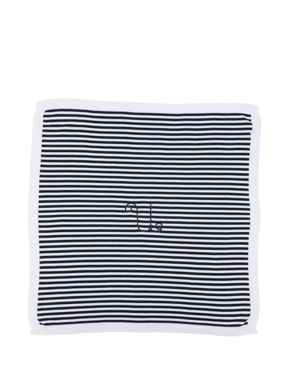Copertina in cotone organico a righe E26008 BLU NANAN KIDS
