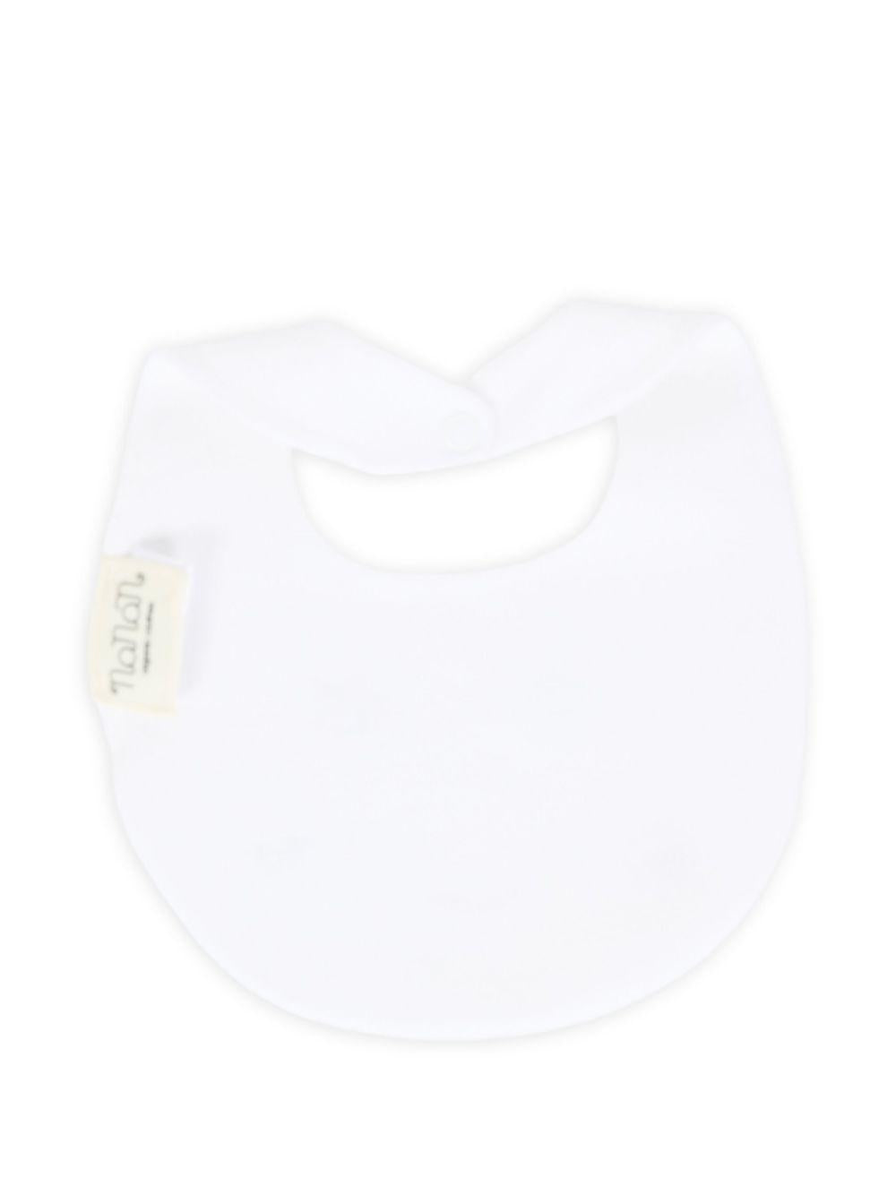 Bavaglino Bianco per Bambini con Ricamo I25006 BIANCO NANAN KIDS