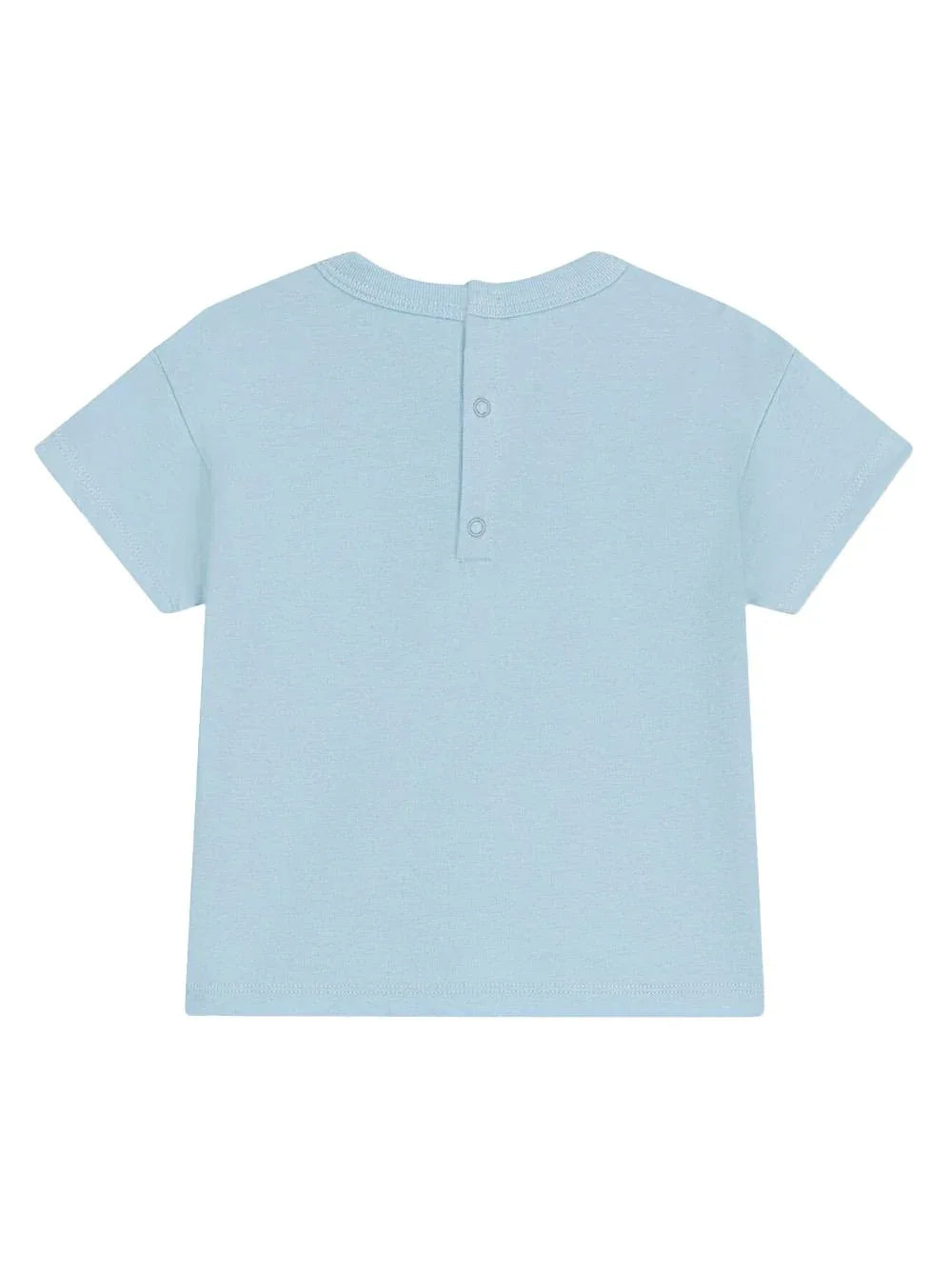 T-shirt celeste stampa frontale - Preludio Moda