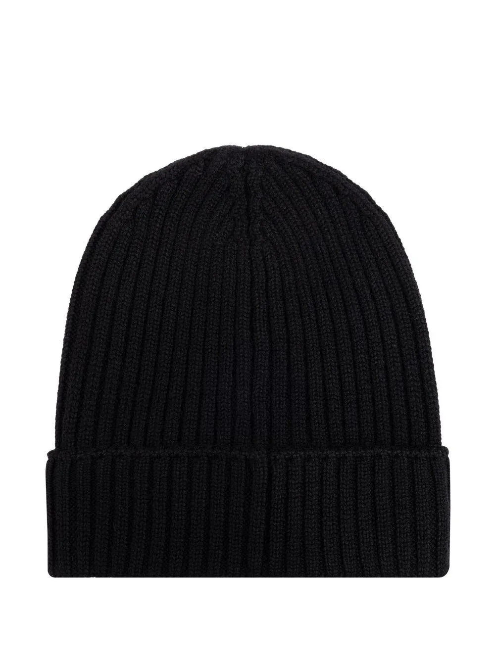 Berretto in Lana Merino Nero a Costine - Preludio Moda