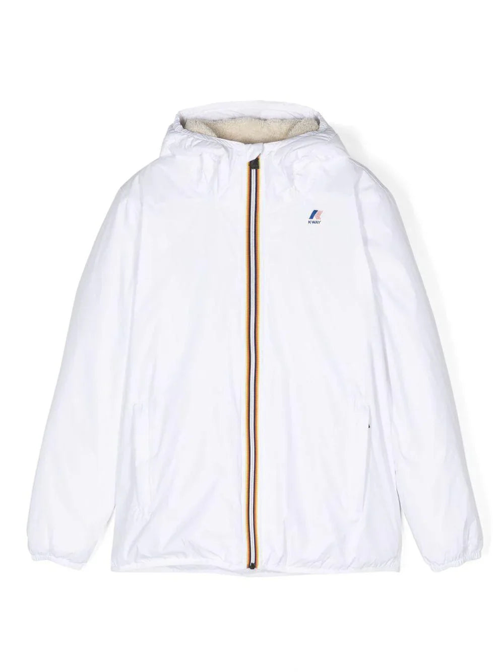 Giubbino bambino unisex bianco interno teddy - Preludio Moda