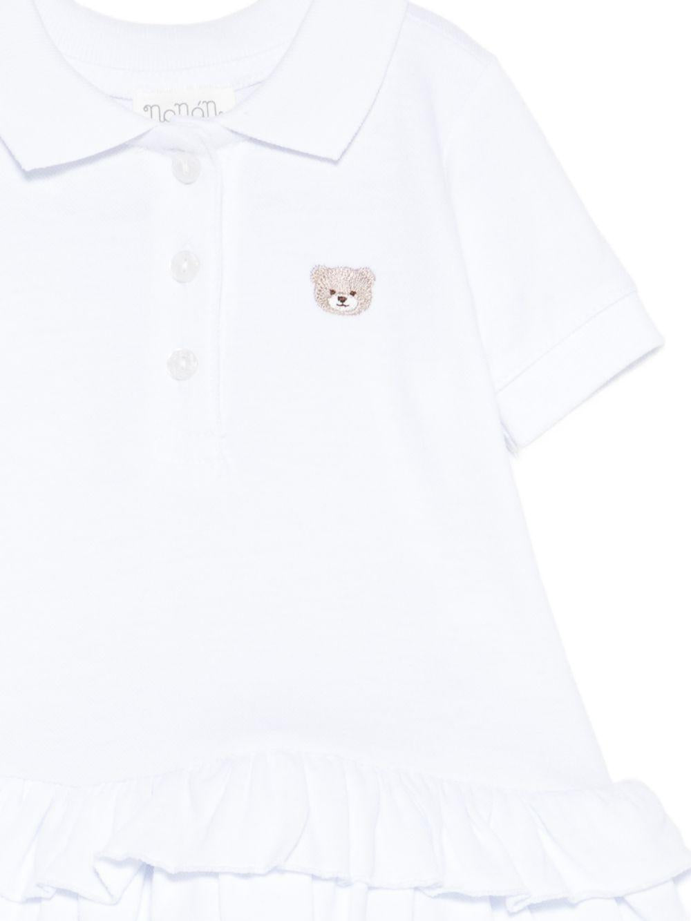 Abito polo con colletto in cotone E26510 BIANCO NANAN KIDS