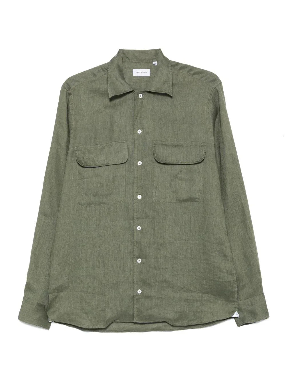 Camicia Rowan verde in lino - Preludio Moda