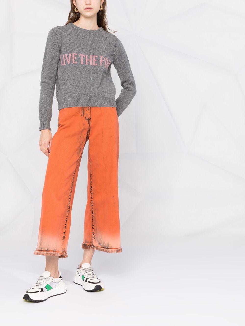 1176 Maglia Rosa G/c Scrt Fucsia Lana J0944 6605 GRIGIO ALBERTA FERRETTI